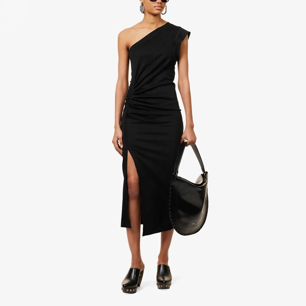 Isabel Marant "Maude" One Shoulder Dress in Black, size Small
