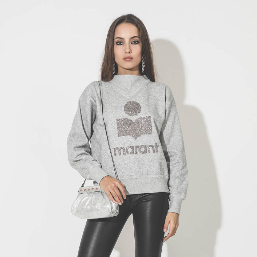 Isabel Marant "Luzes" Silver Metallic Leather Bag