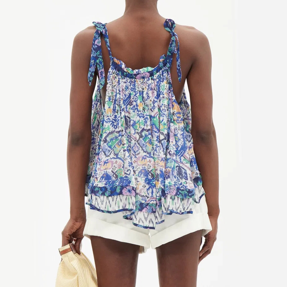 Isabel Marant "Violine" Halter Top in Blue, size 36
