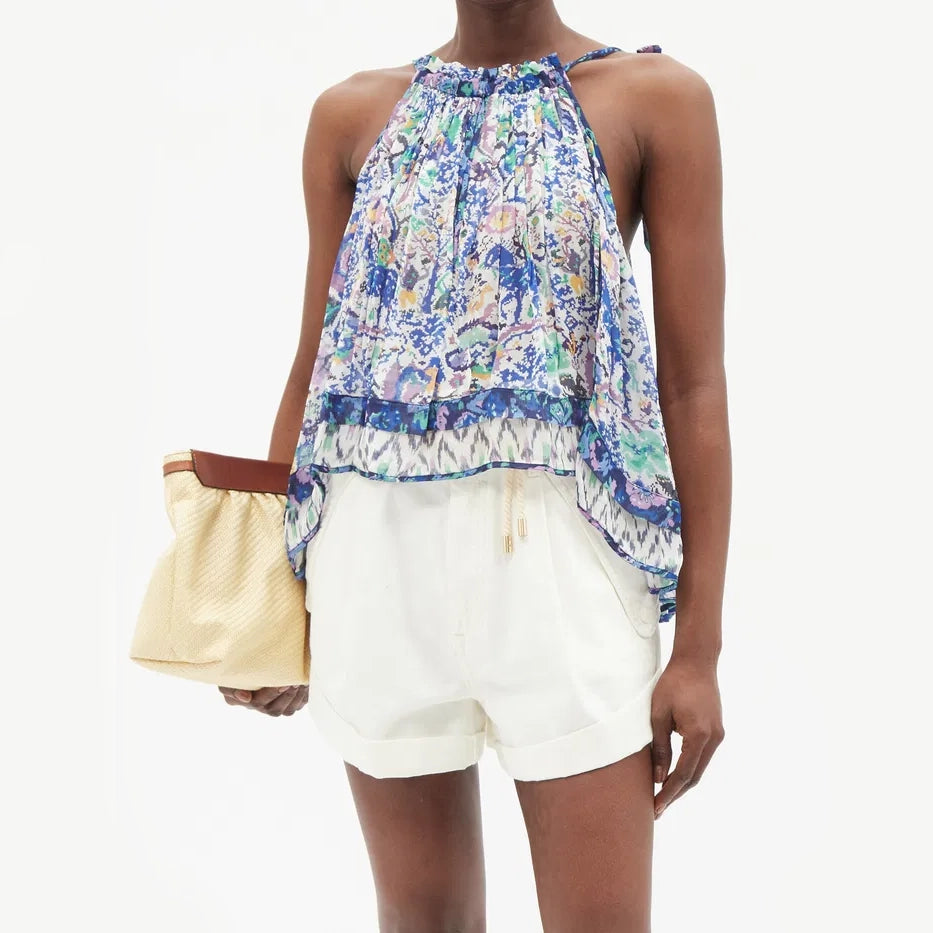 Isabel Marant "Violine" Halter Top in Blue, size 36