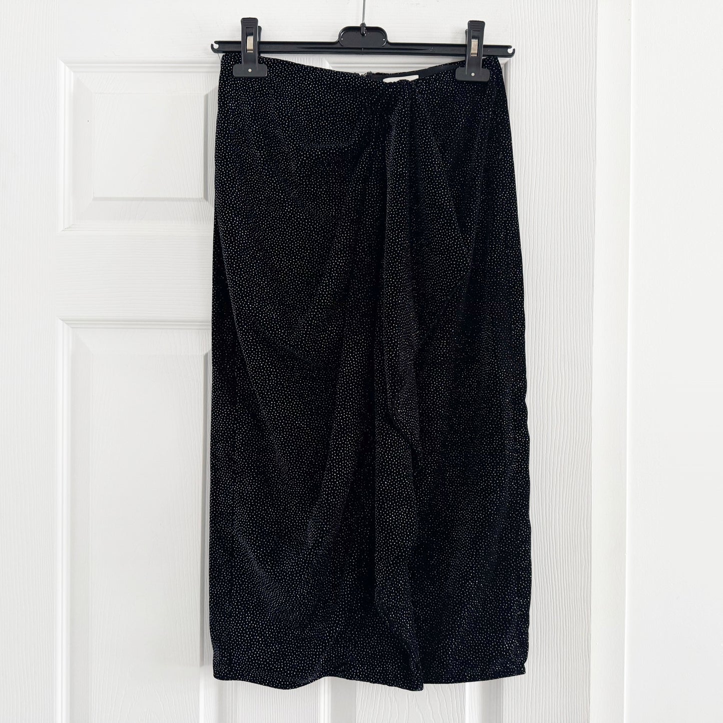 Isabel Marant Etoile "Alyssa" sparkly velvet skirt in Black, size 36 (fits like size 2)