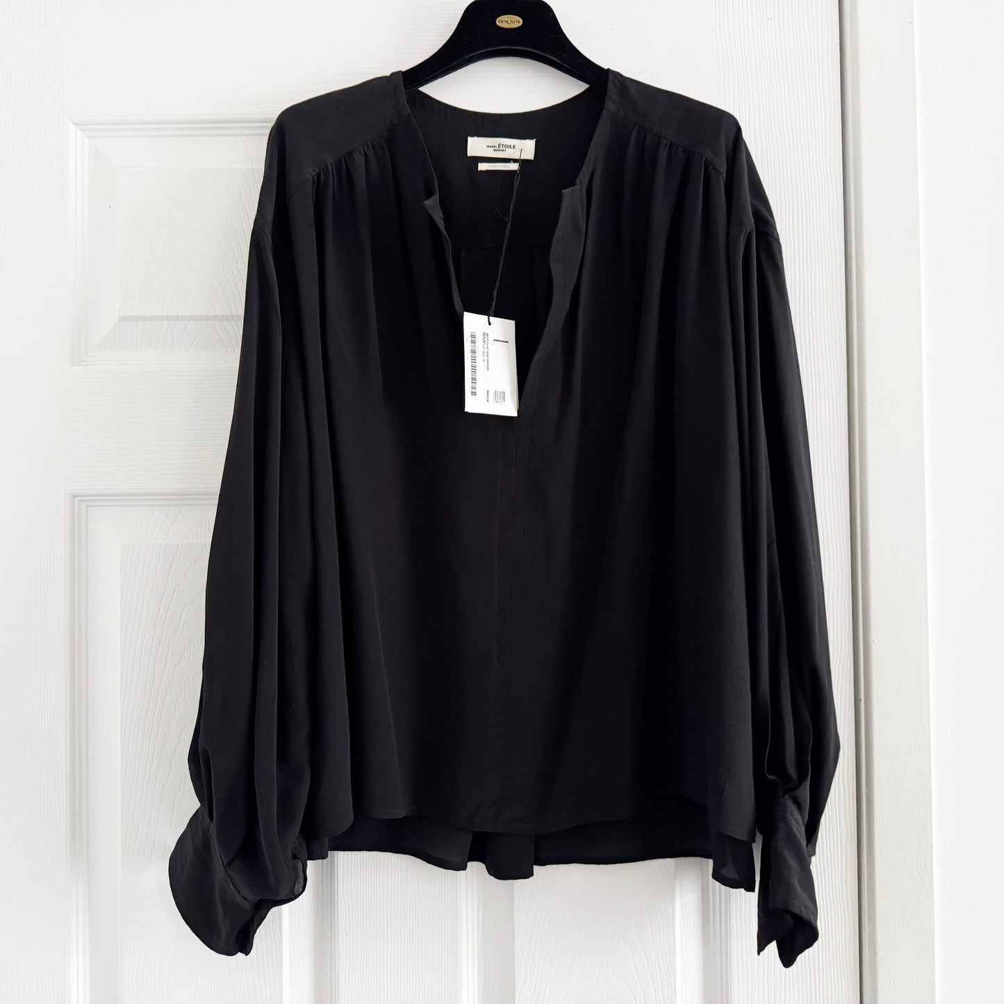 Isabel Marant Etoile "Yacah" Blouse in Black, size 38 (fits Medium)