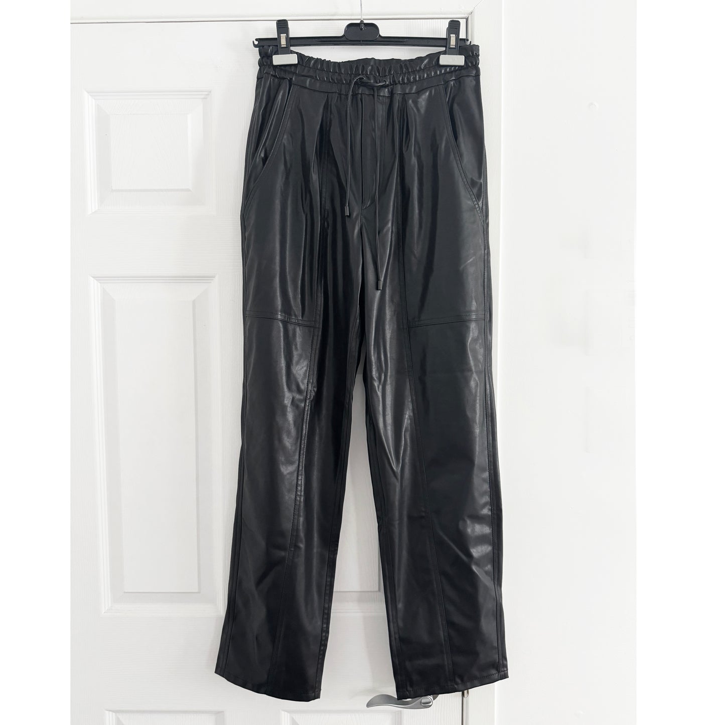 Isabel Marant Etoile "Brina" Faux Leather Pant in Black, size 36 (size small)