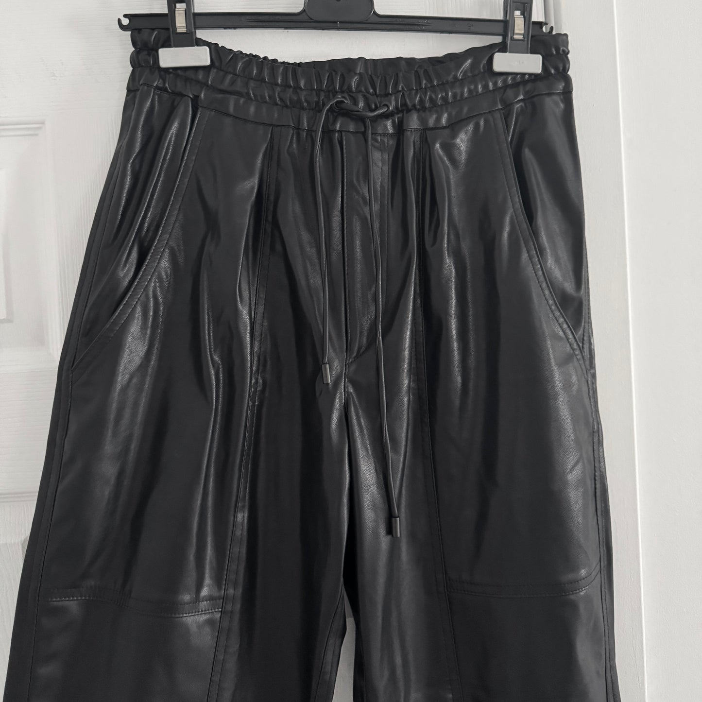 Isabel Marant Etoile "Brina" Faux Leather Pant in Black, size 36 (size small)