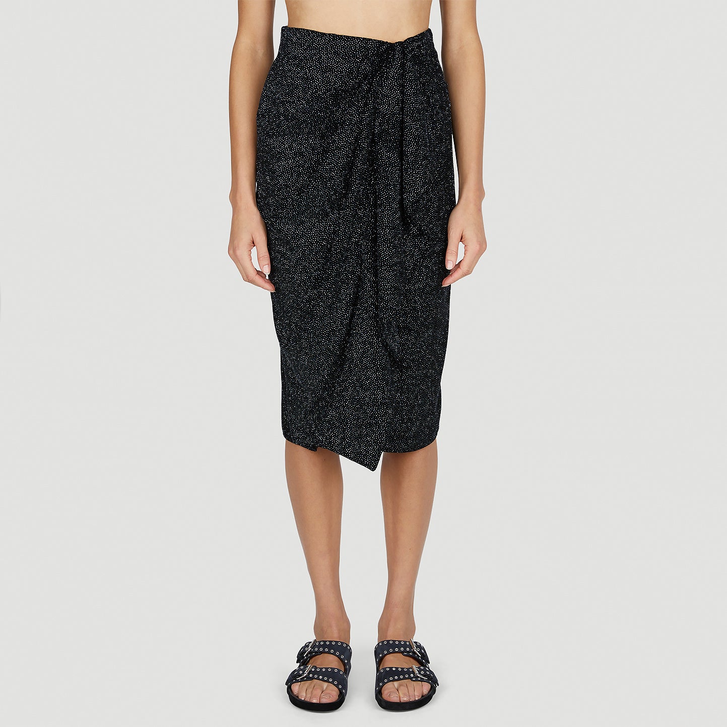 Isabel Marant Etoile "Alyssa" sparkly velvet skirt in Black, size 36 (fits like size 2)