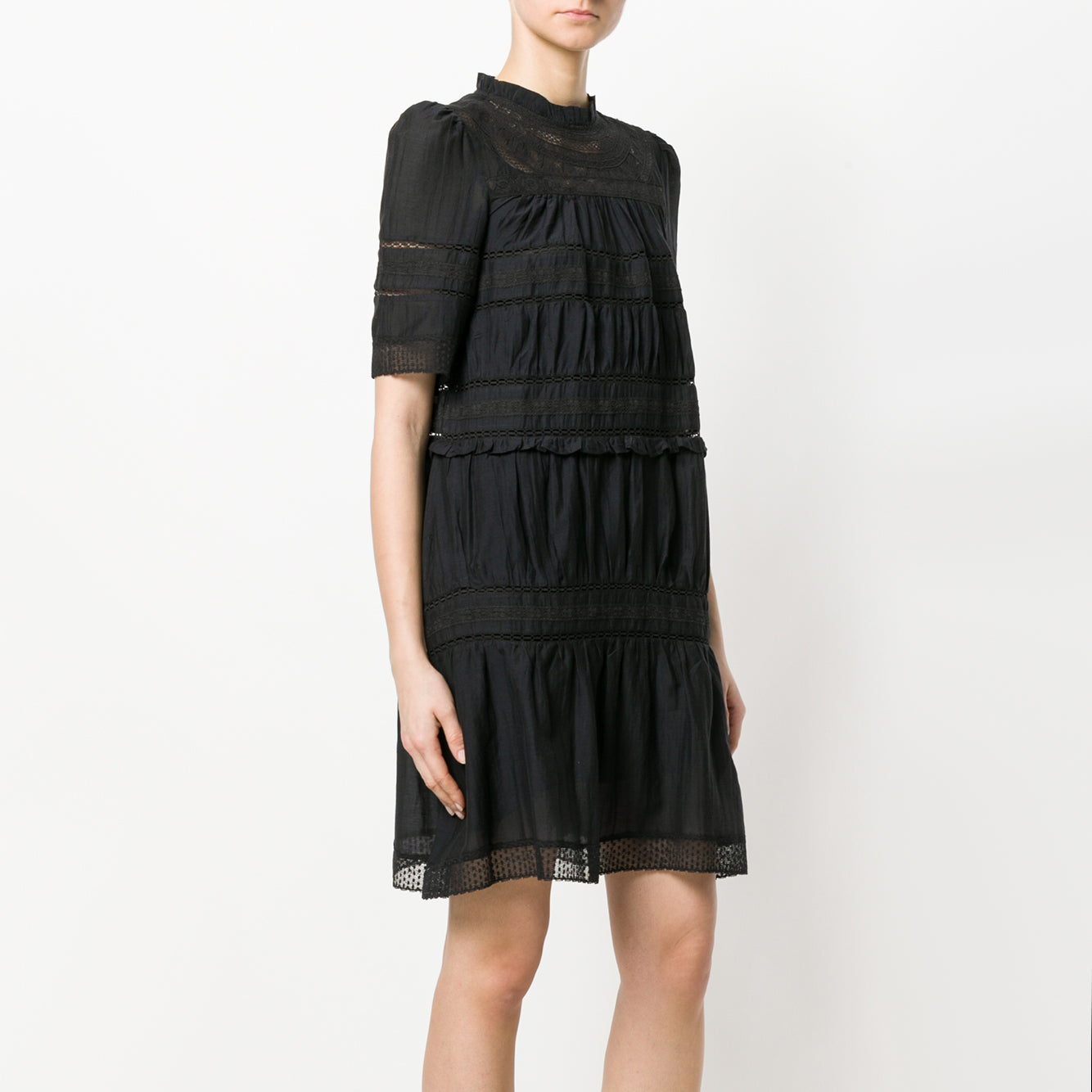 Isabel Marant Etoile "Vicky" Cotton Dress in Black,  size 40