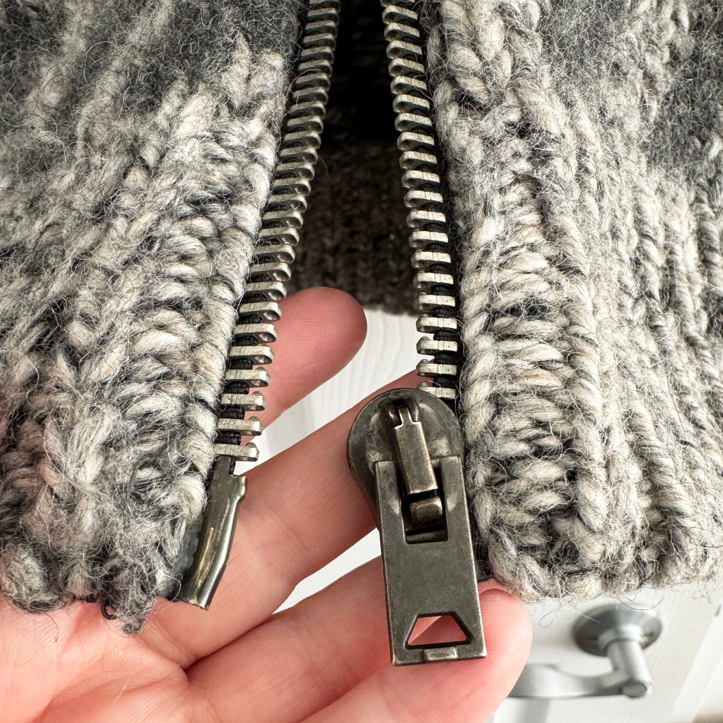 Isabel Marant Etoile Zip Front Cardigan in Grey, size 34 (fits XS)