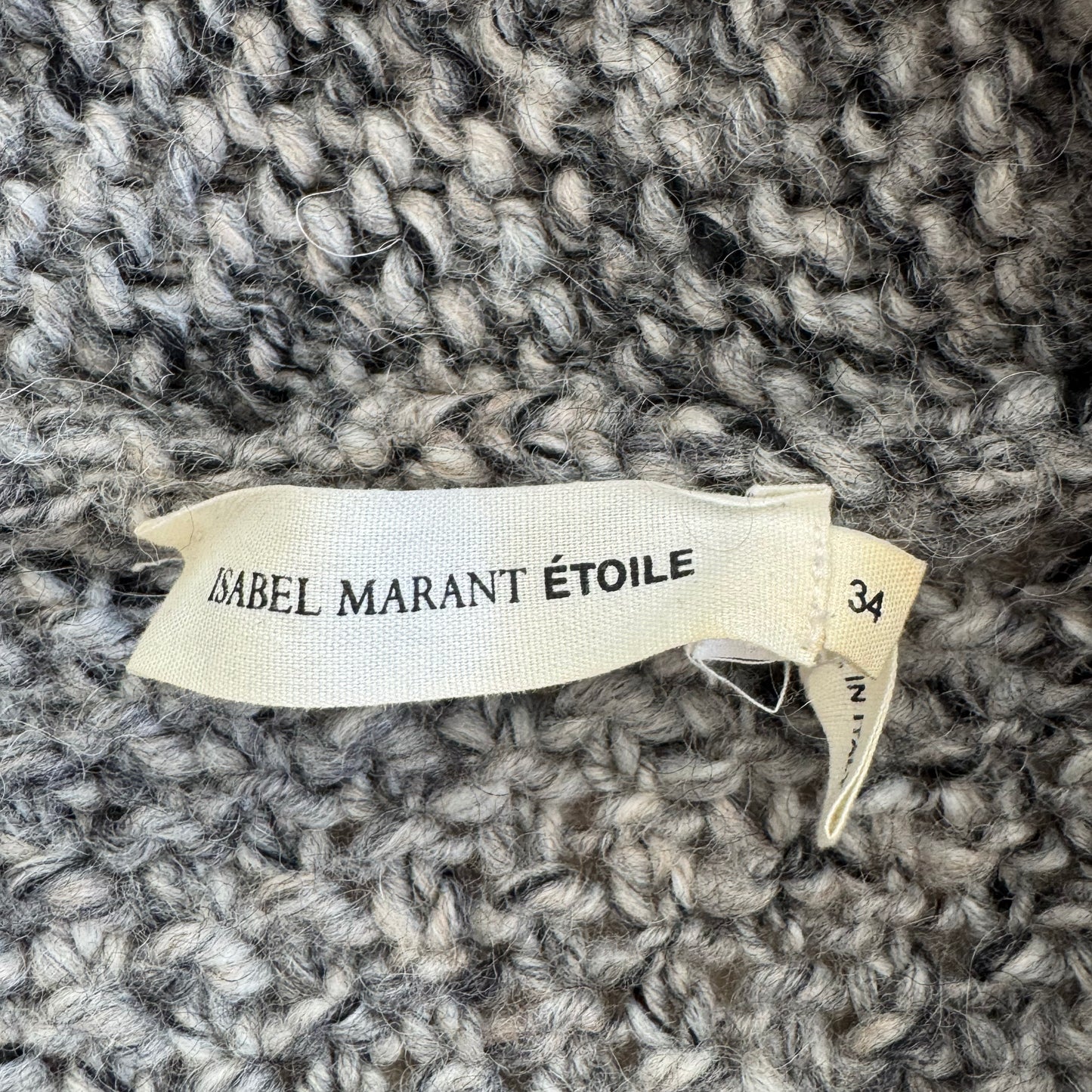 Isabel Marant Etoile Zip Front Cardigan in Grey, size 34 (fits XS)