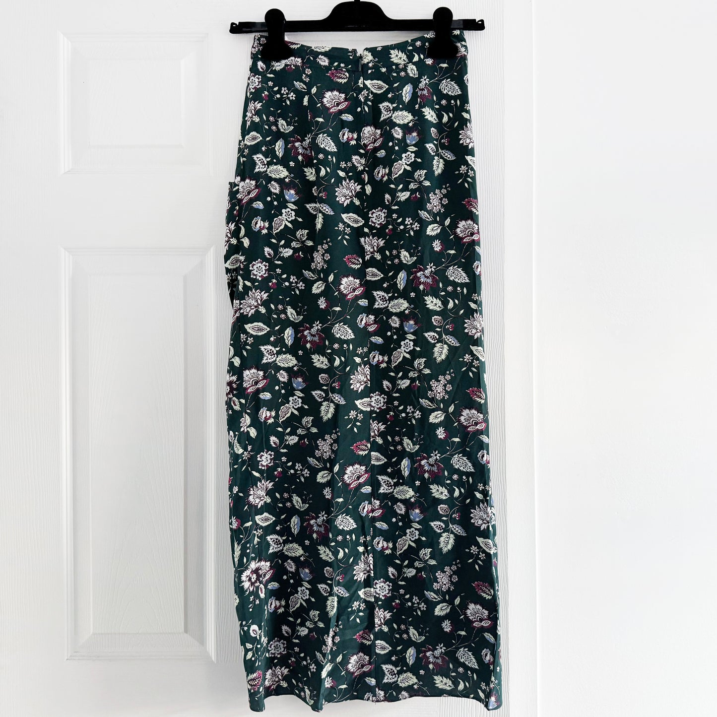 Isabel Marant "Ginkinali" Green Floral Silk Skirt, Size 34 (fits XXS)