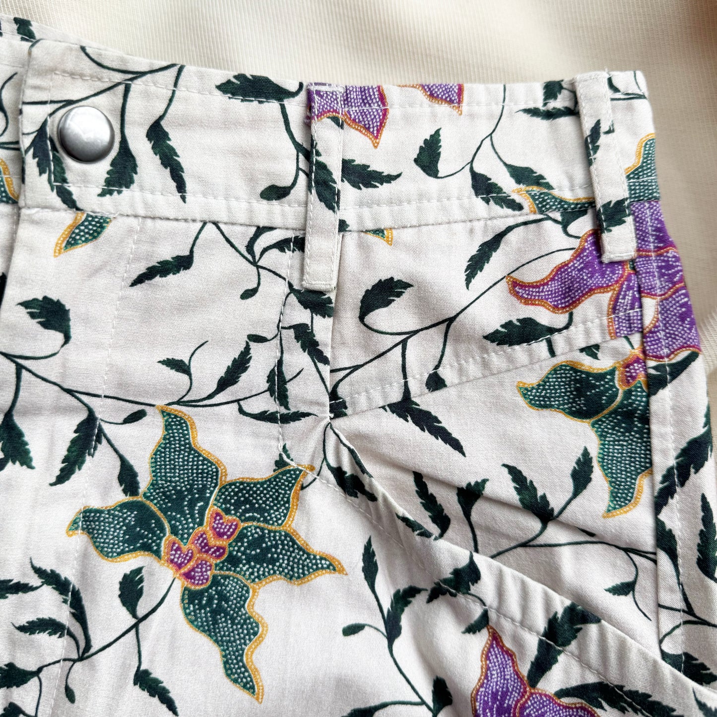 Isabel Marant "Gubaia" floral-print cropped tapered cotton trousers, size 36