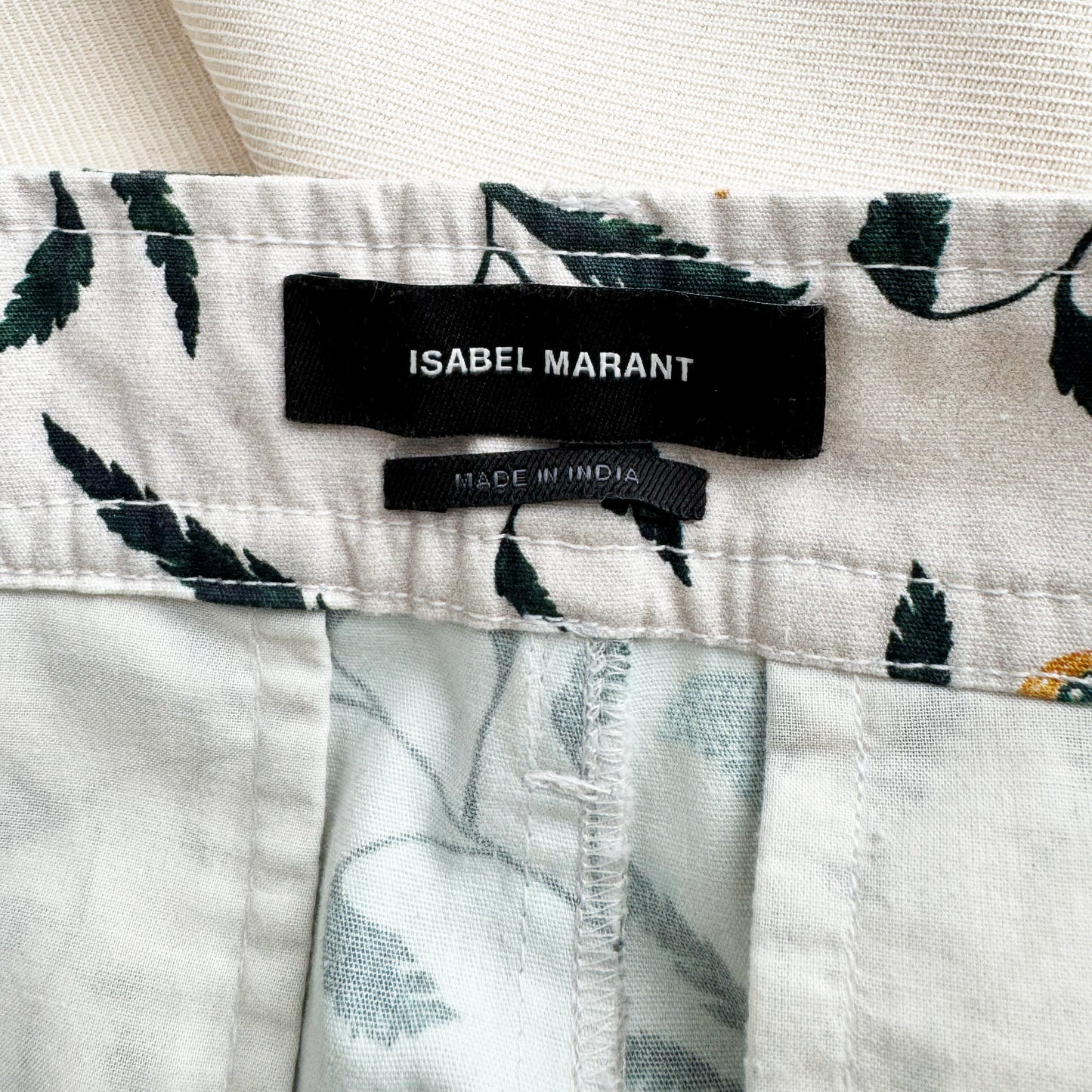 Isabel Marant "Gubaia" floral-print cropped tapered cotton trousers, size 36