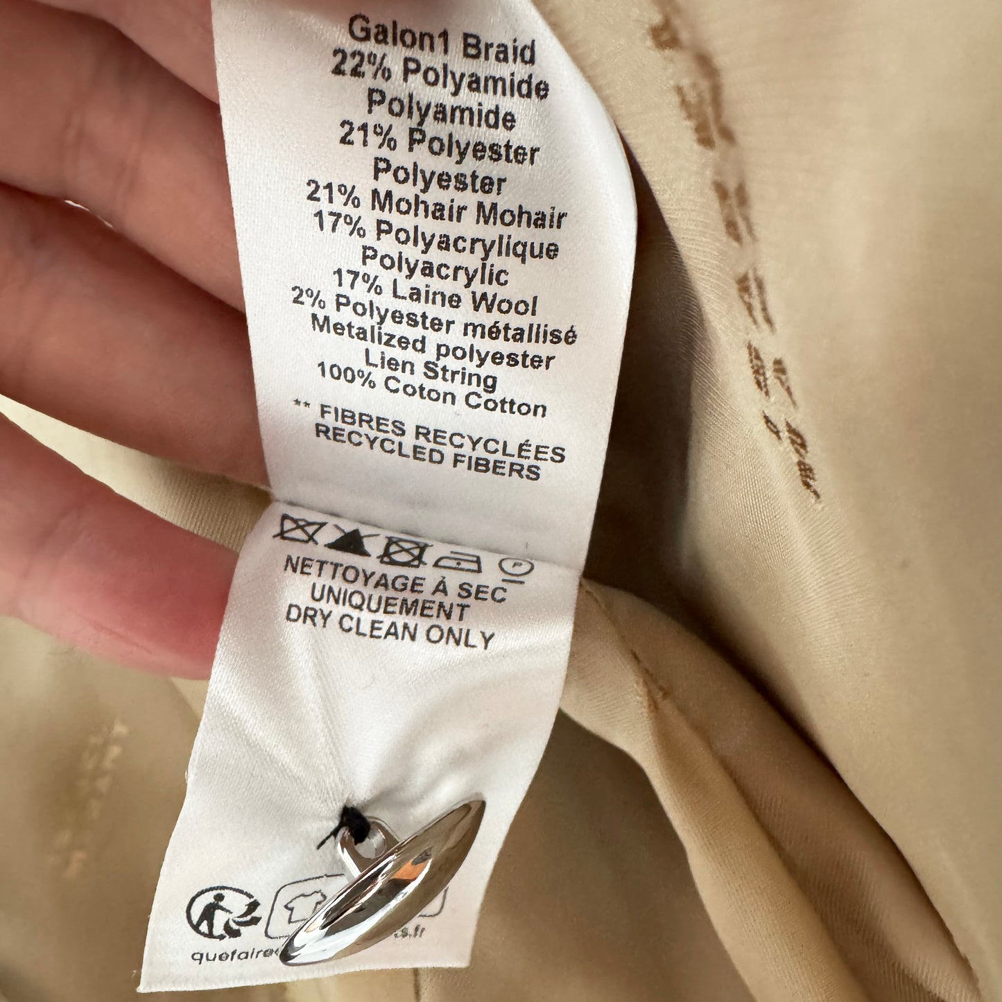 Isabel Marant Gwendoline Cropped Tweed Blazer in Grey, size 40