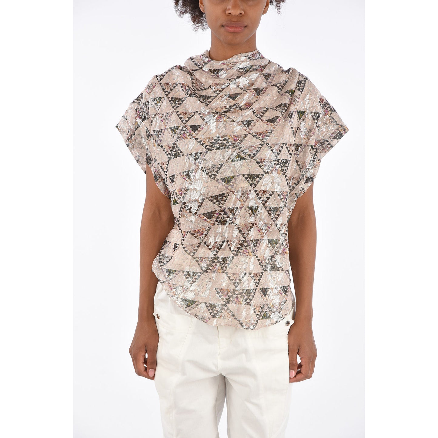 Isabel Marant "Imany" Blk/White Printed Top, size 38