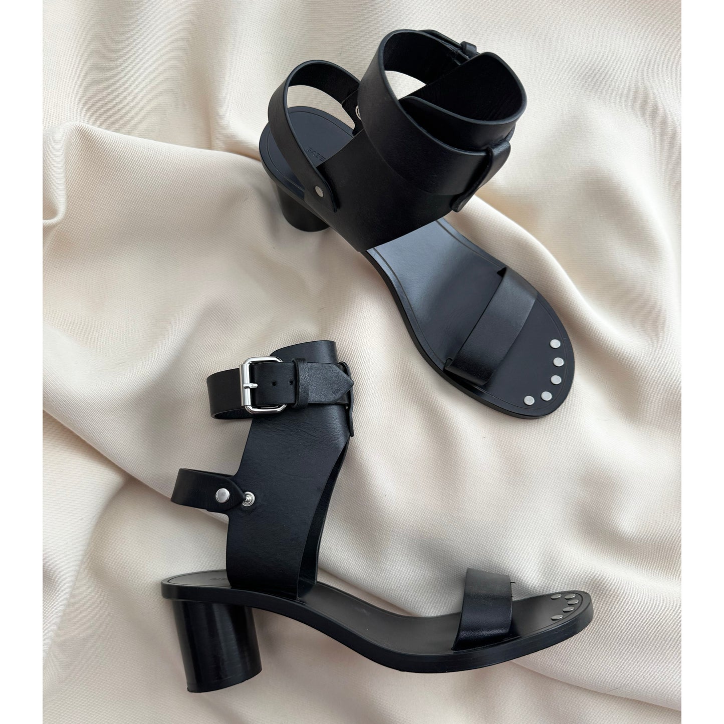 Sandale en daim Isabel Marant Jaeryn noir délavé, taille 39