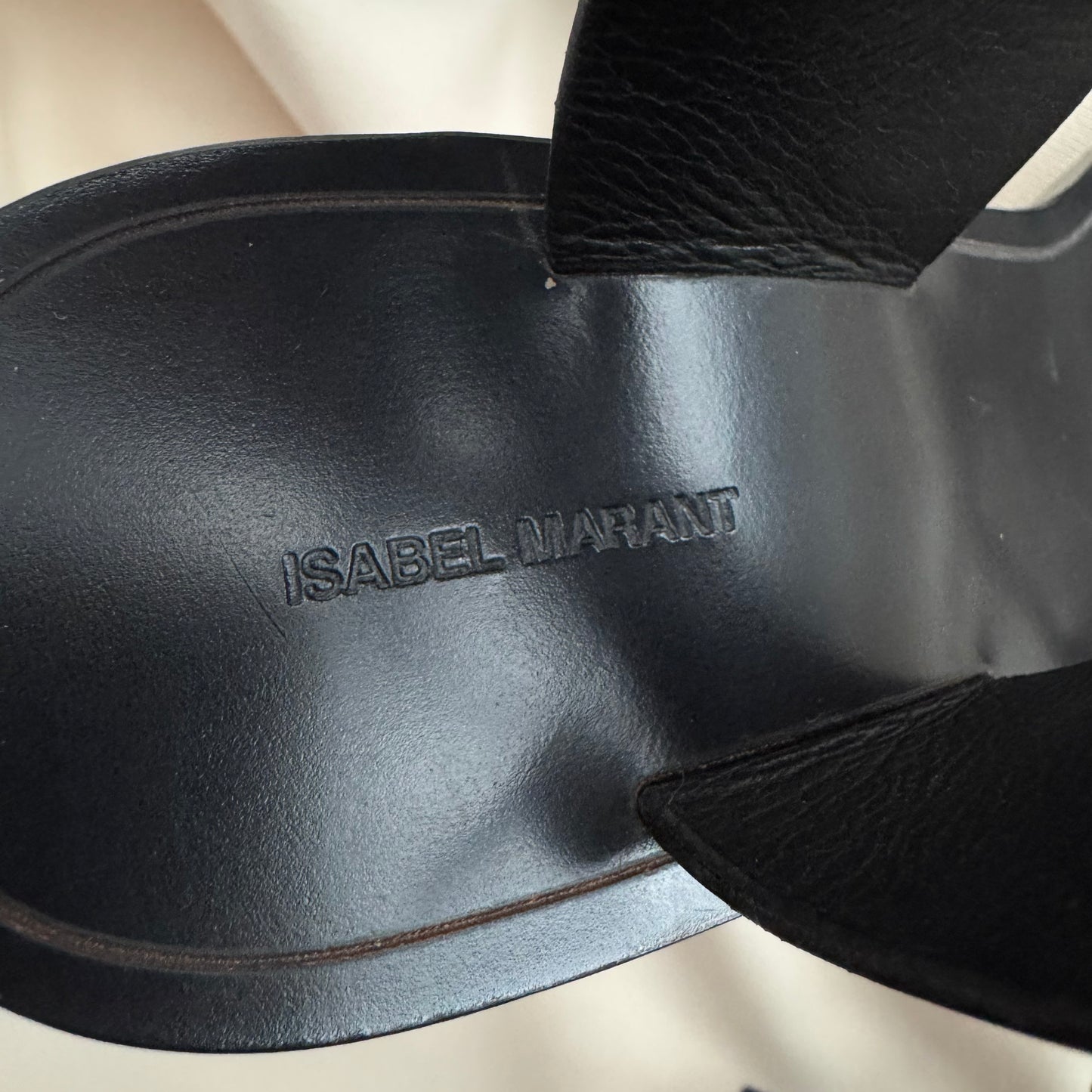 Sandale en daim Isabel Marant Jaeryn noir délavé, taille 39