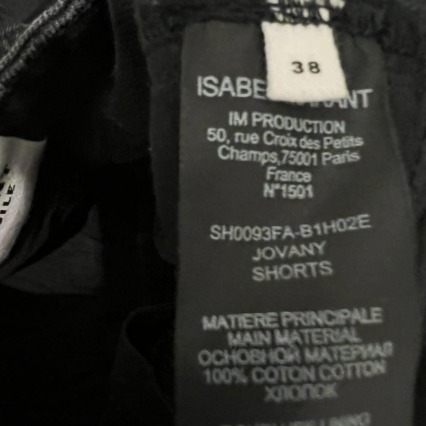 Isabel Marant Etoile "Jovany" Denim Shorts in Black, size 38