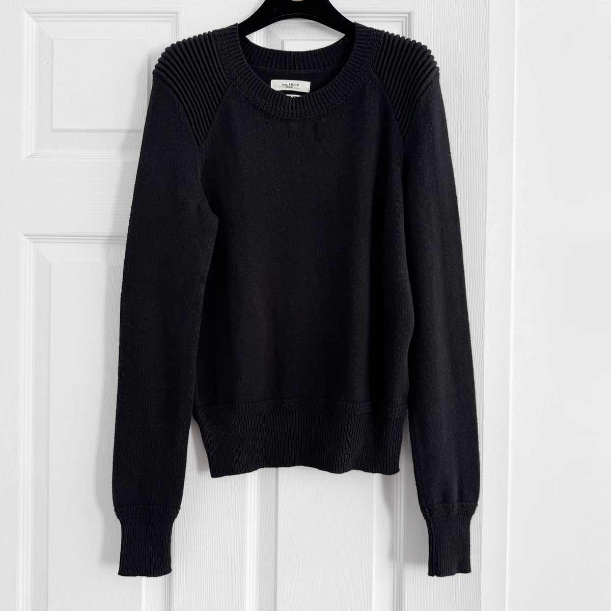 Isabel Marant Etoile "Kleeza" Cotton/Wool Sweater in Black, size 38
