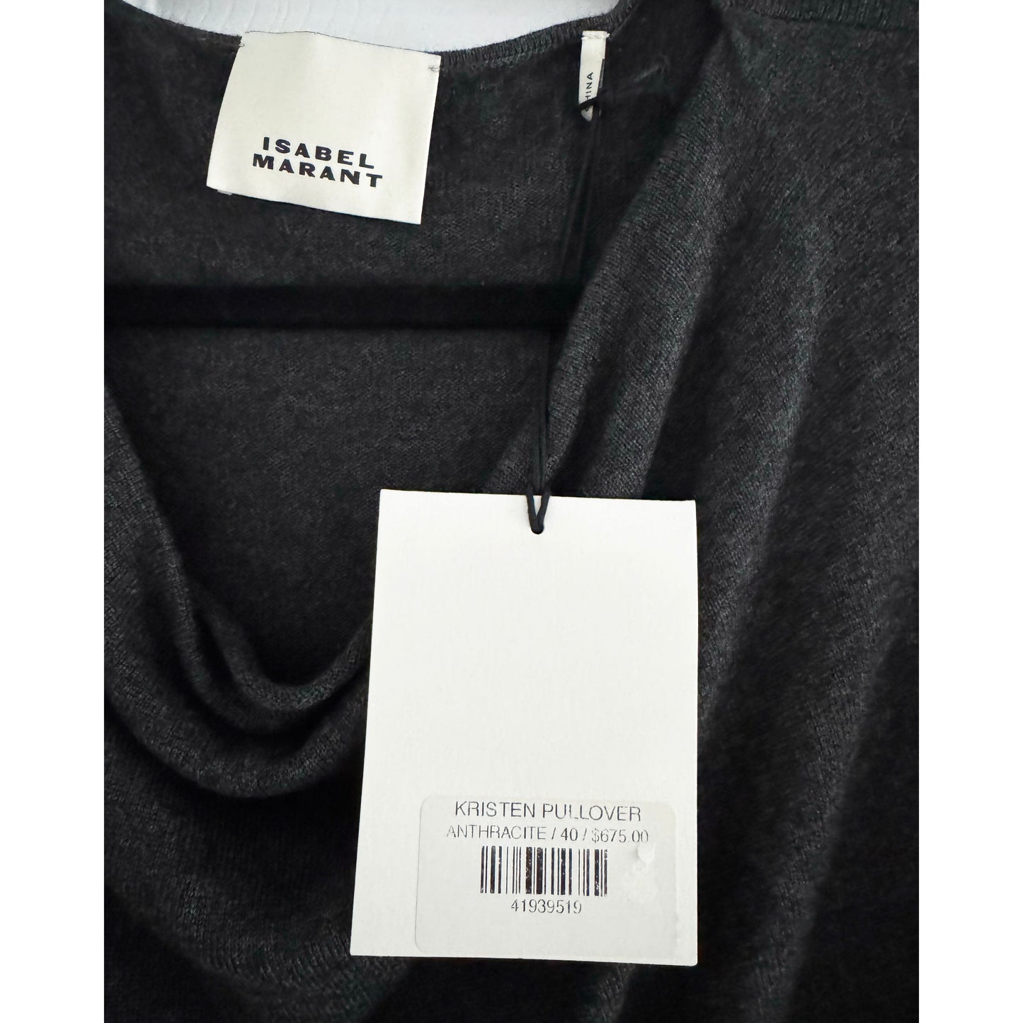 Isabel Marant "Kristen" Sweater in Charcoal Grey, size 40