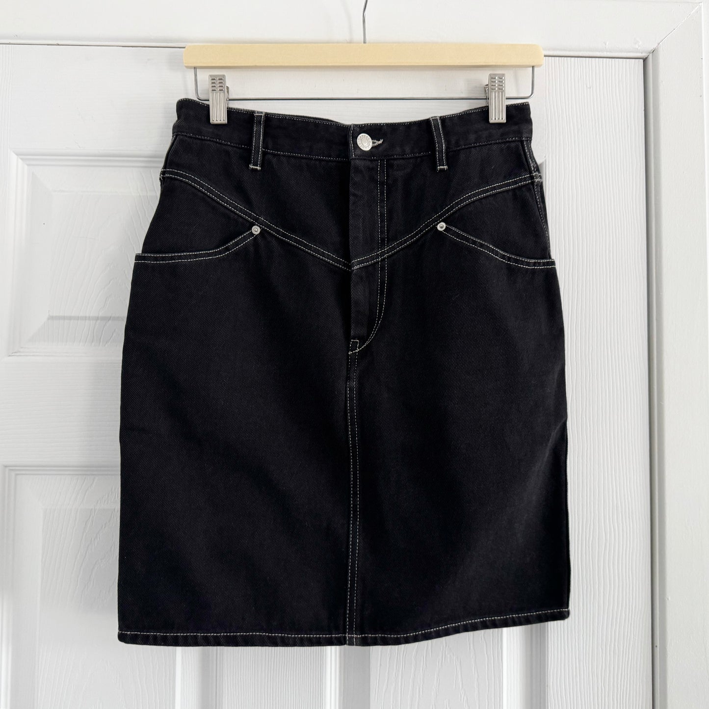 Isabel Marant "Lorine" Black denim mini skirt, size 38, or like a 2/4