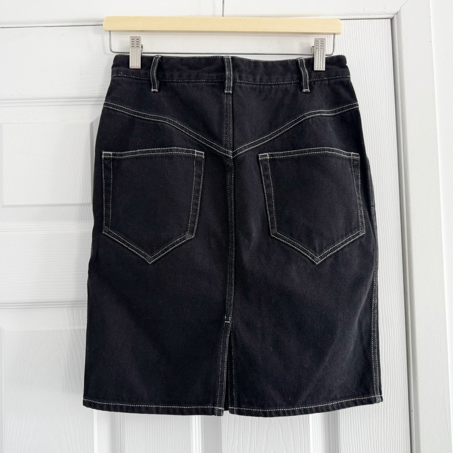 Isabel Marant "Lorine" Black denim mini skirt, size 38, or like a 2/4