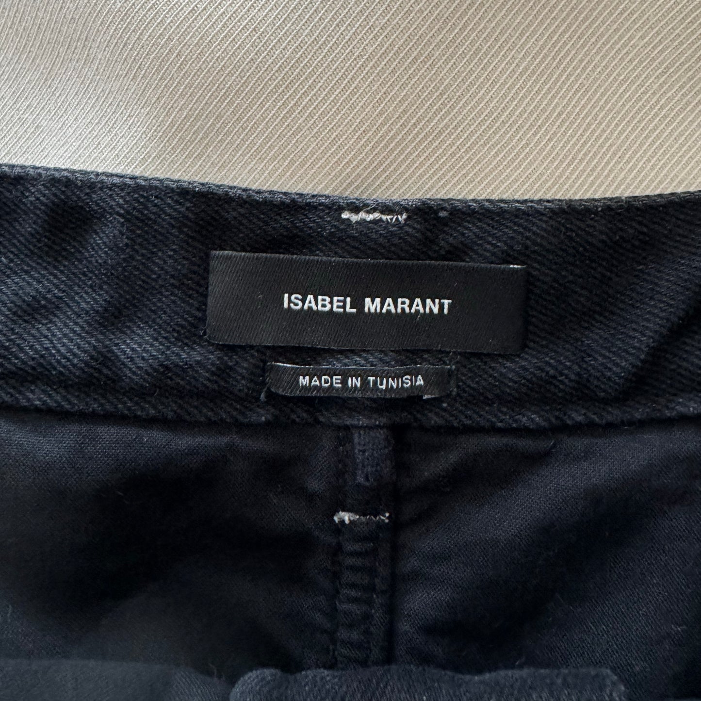 Isabel Marant "Lorine" Black denim mini skirt, size 38, or like a 2/4