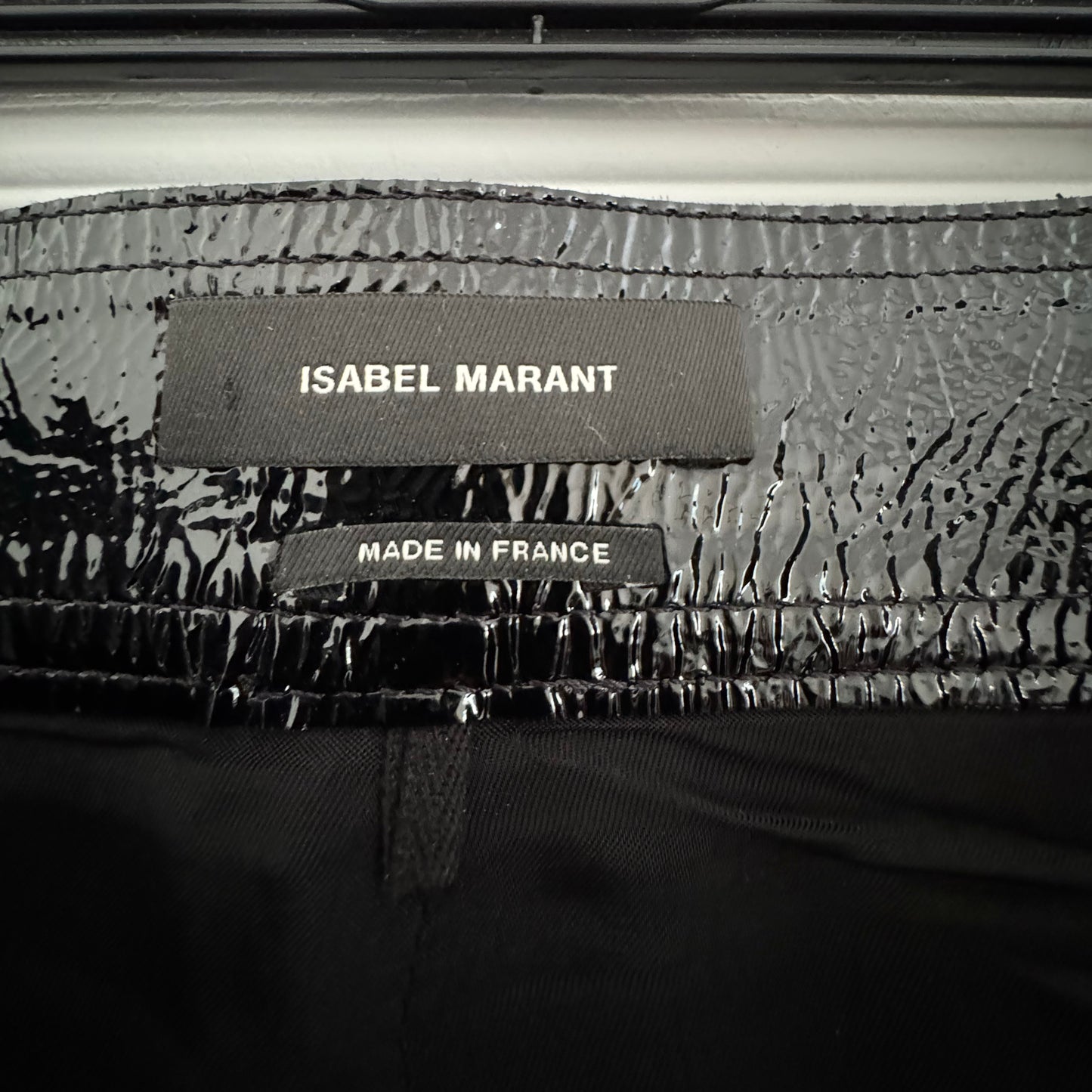Isabel Marant "Lynne" Patent Leather Skirt in Black, size 34 (size 0)