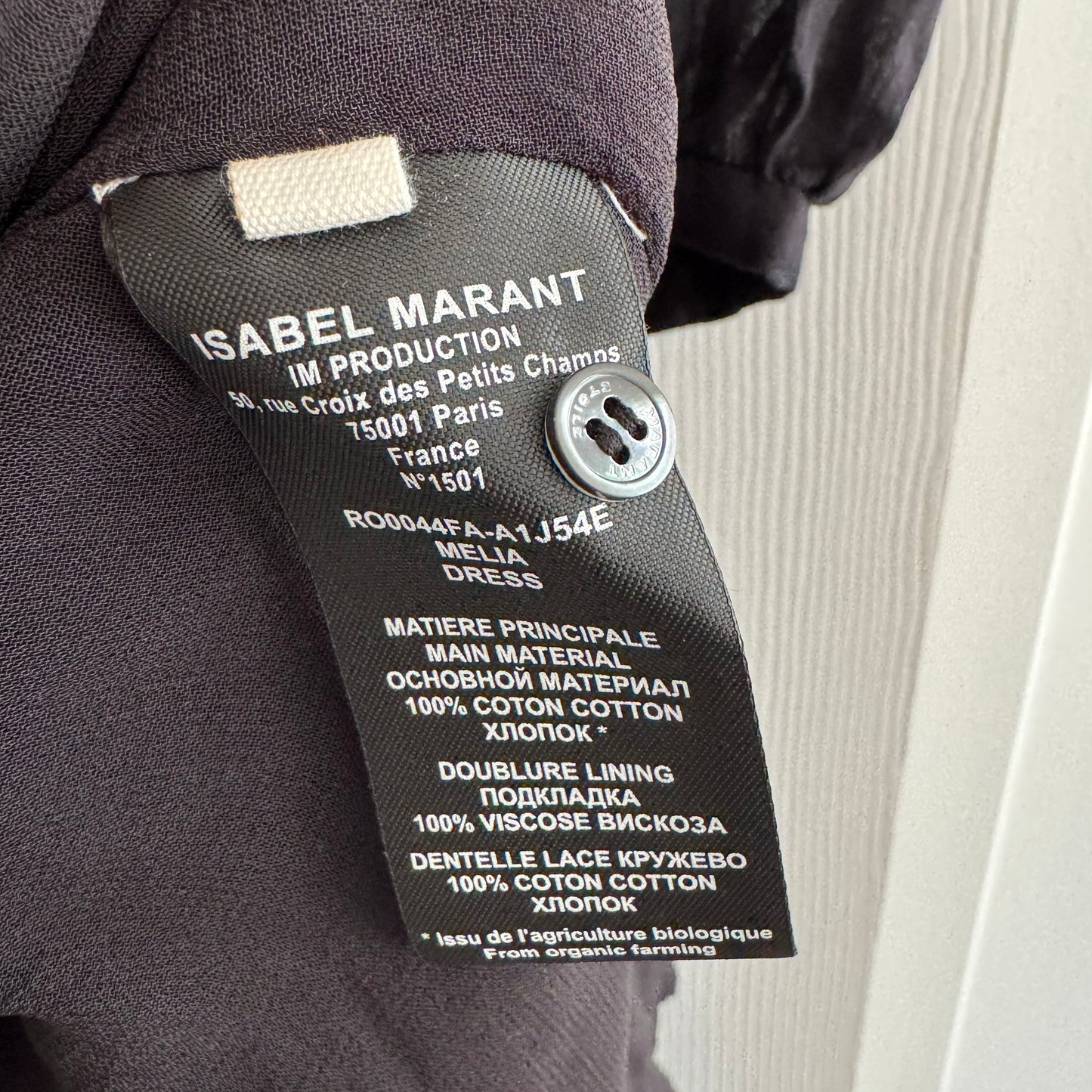 Isabel Marant Etoile "Melia" Dress in Black, size 34 (fits 0/2)