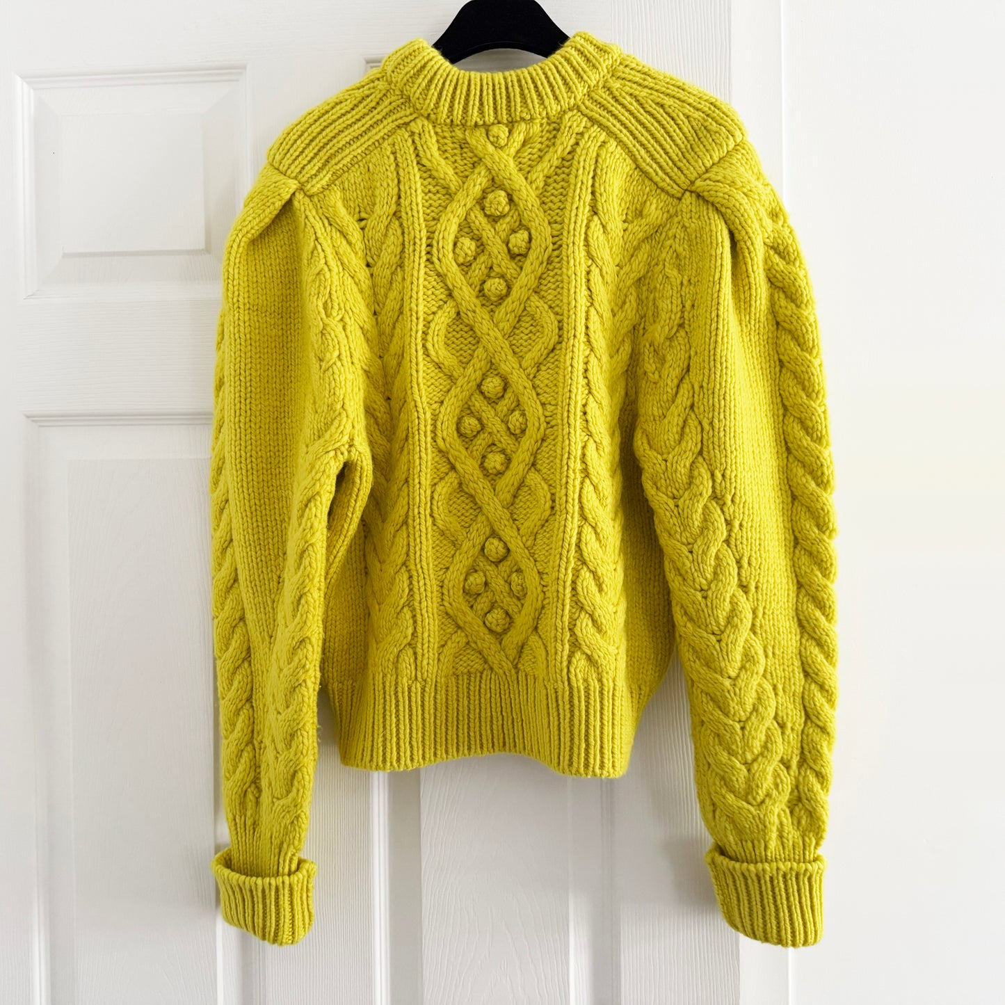 Isabel Marant "Milford" Cable Knit Sweater in Yellow, size 38 (size small ish)