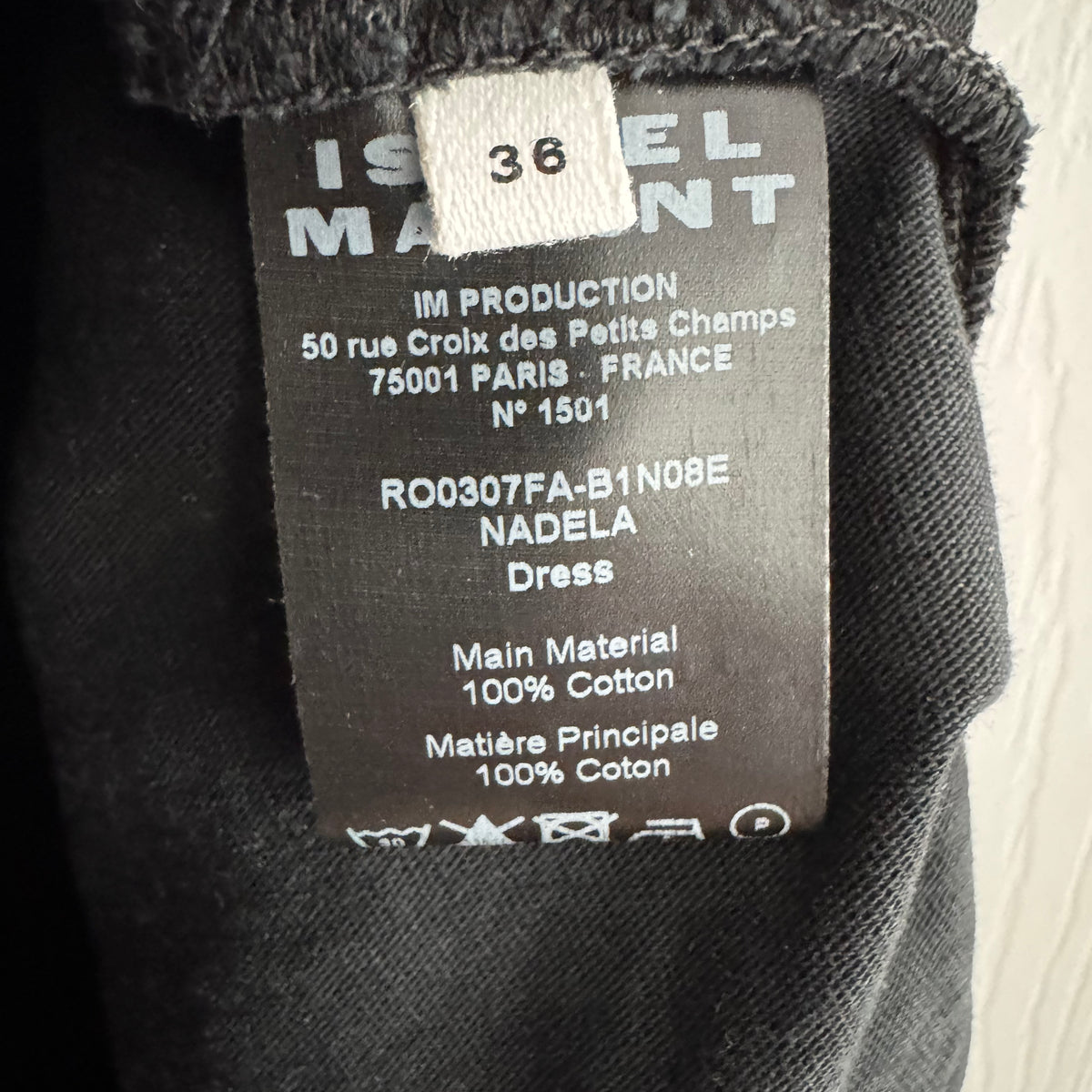 Isabel Marant "Nadela" T-Shirt Dress in Grey, size 36 (fits size small)