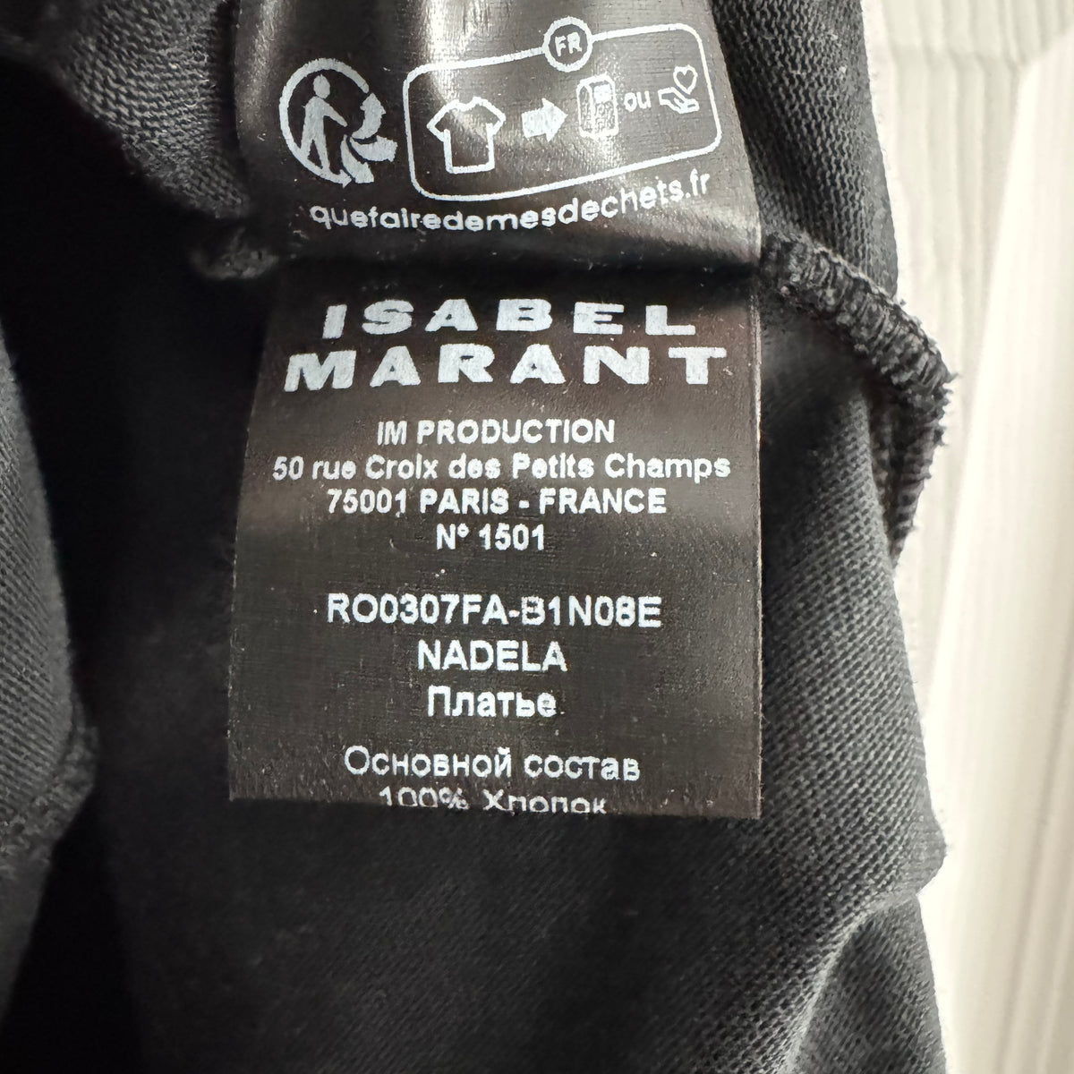 Isabel Marant "Nadela" T-Shirt Dress in Grey, size 36 (fits size small)