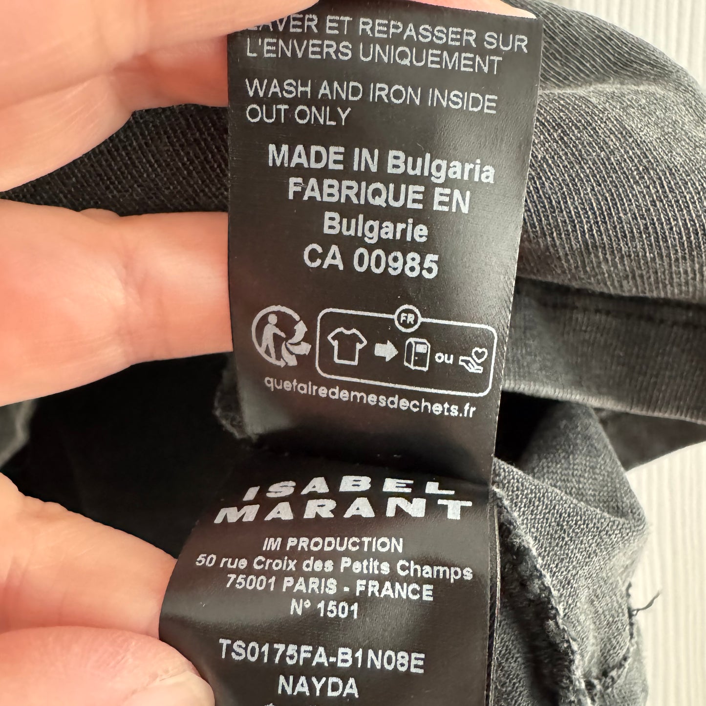 Isabel Marant "Nayda" T-Shirt in Grey, size Medium (fits S/M)