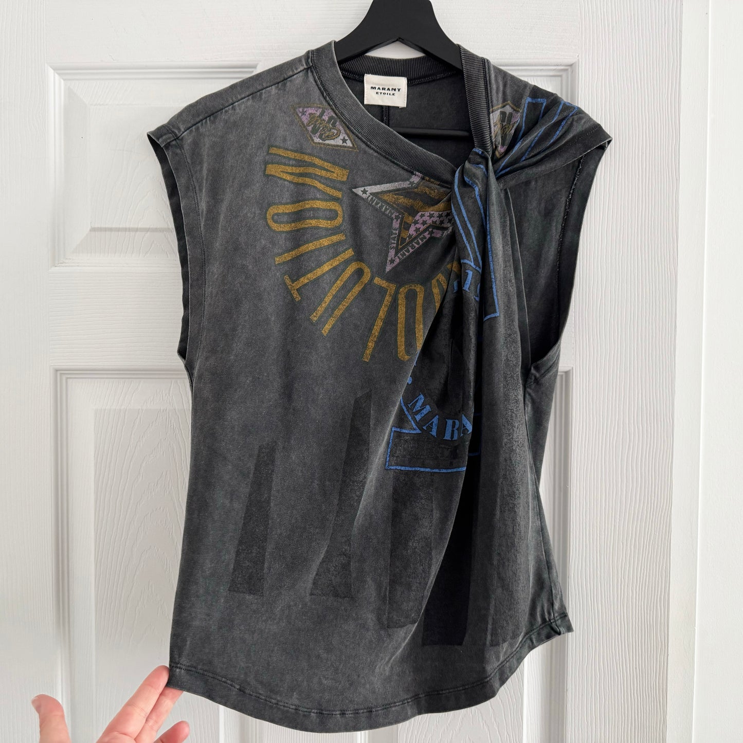 Isabel Marant "Nayda" T-Shirt in Grey, size Medium (fits S/M)