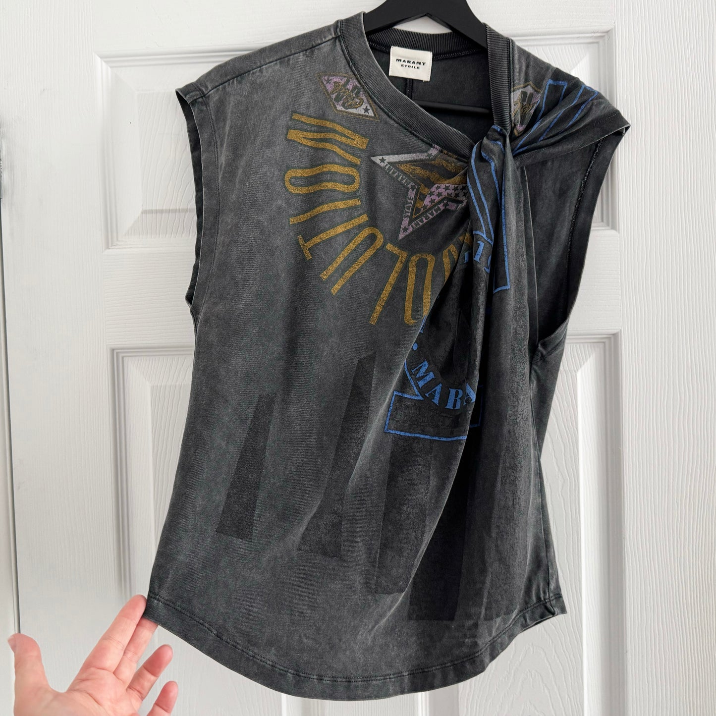 Isabel Marant "Nayda" T-Shirt in Grey, size Medium (fits S/M)
