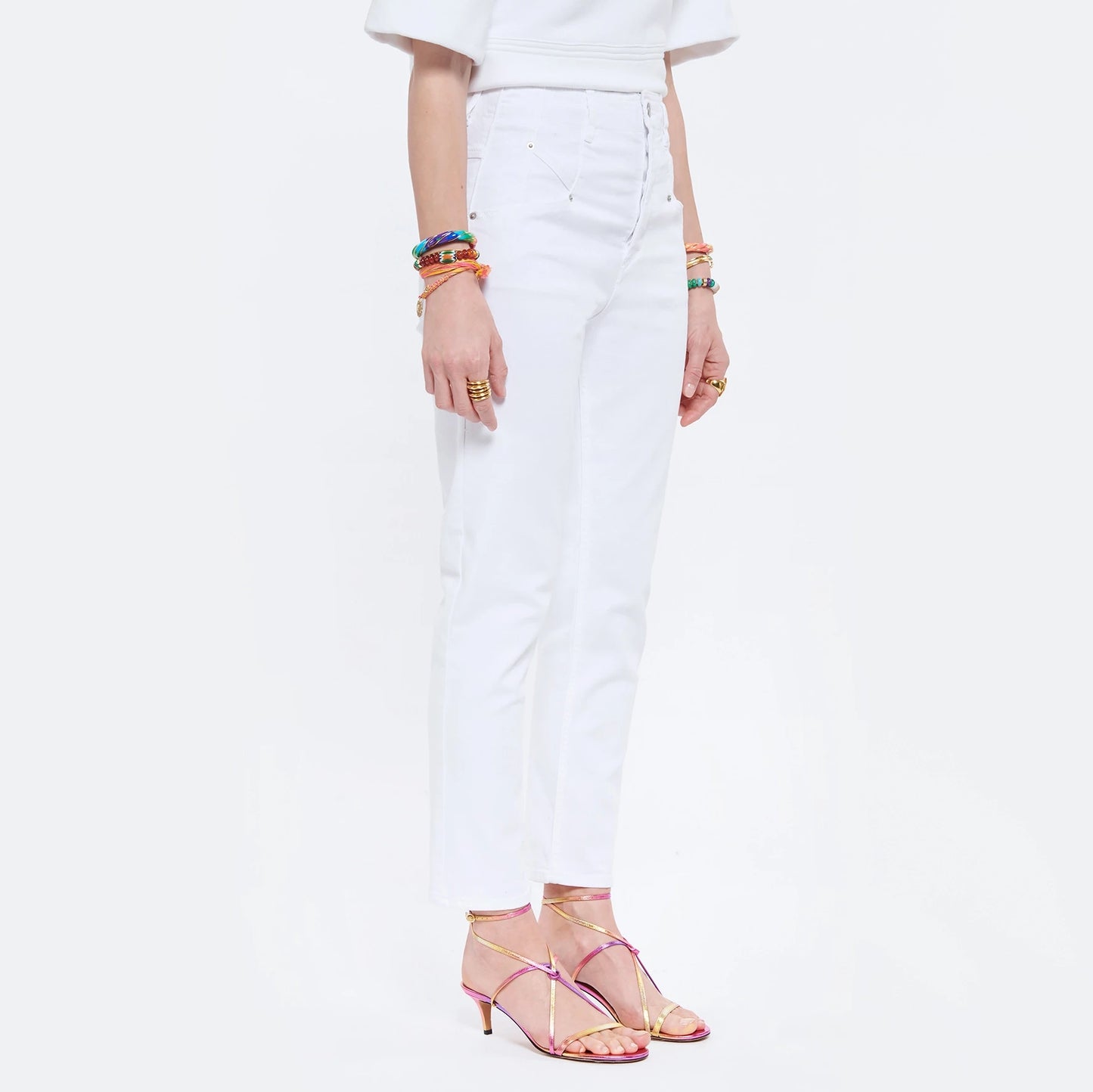 Isabel Marant "Niliane" Jeans in White, size 36