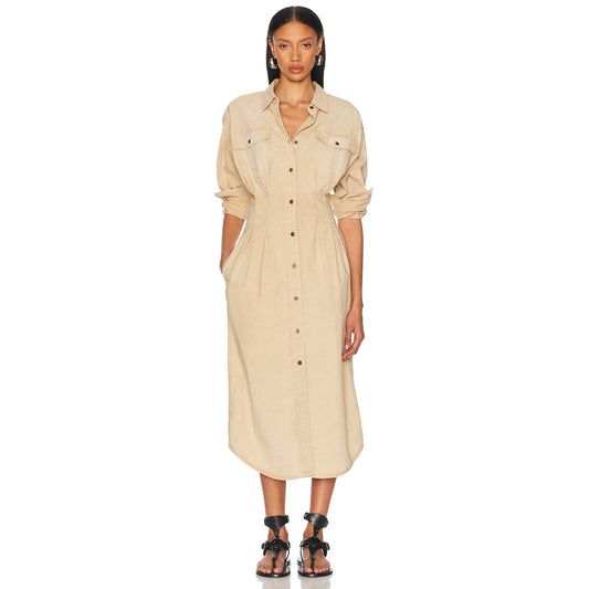 Isabel Marant Etoile "Nolwen" Denim Dress in Beige, size 36 (fits US 2/4)