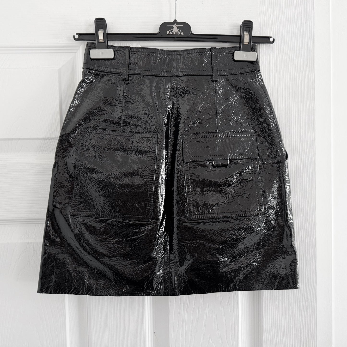 Isabel Marant "Lynne" Patent Leather Skirt in Black, size 34 (size 0)