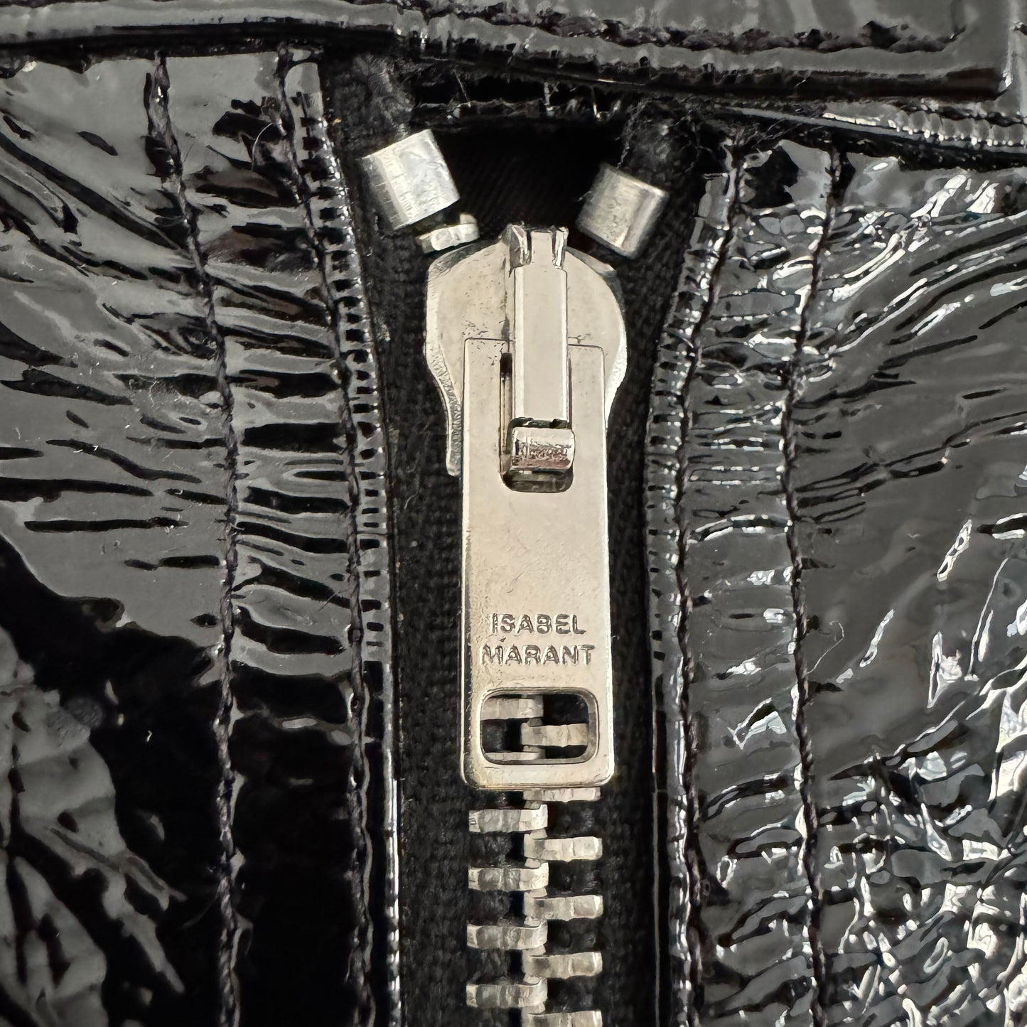 Isabel Marant "Lynne" Patent Leather Skirt in Black, size 34 (size 0)