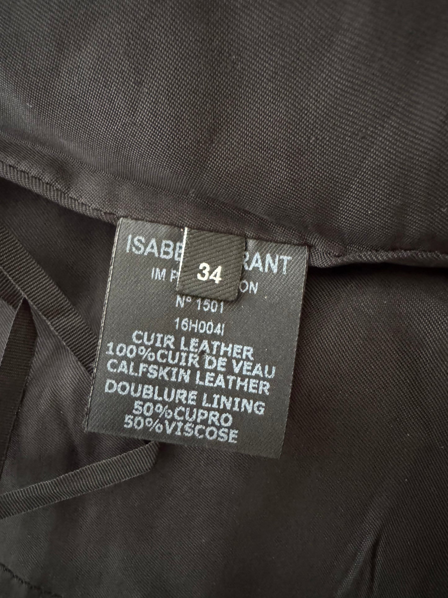 Isabel Marant "Lynne" Patent Leather Skirt in Black, size 34 (size 0)