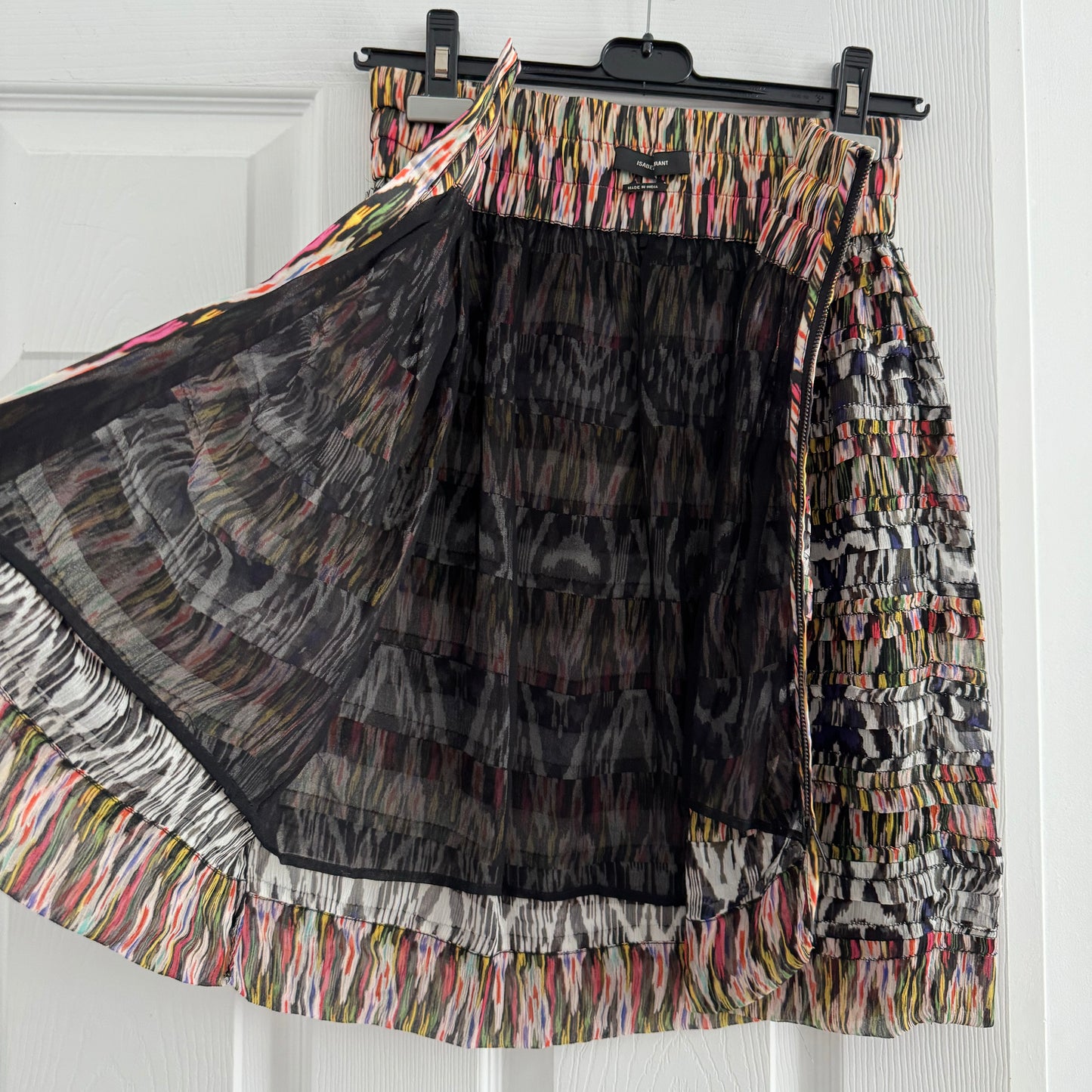 Isabel Marant "Piero" Printed Silk Mini Skirt, size 36