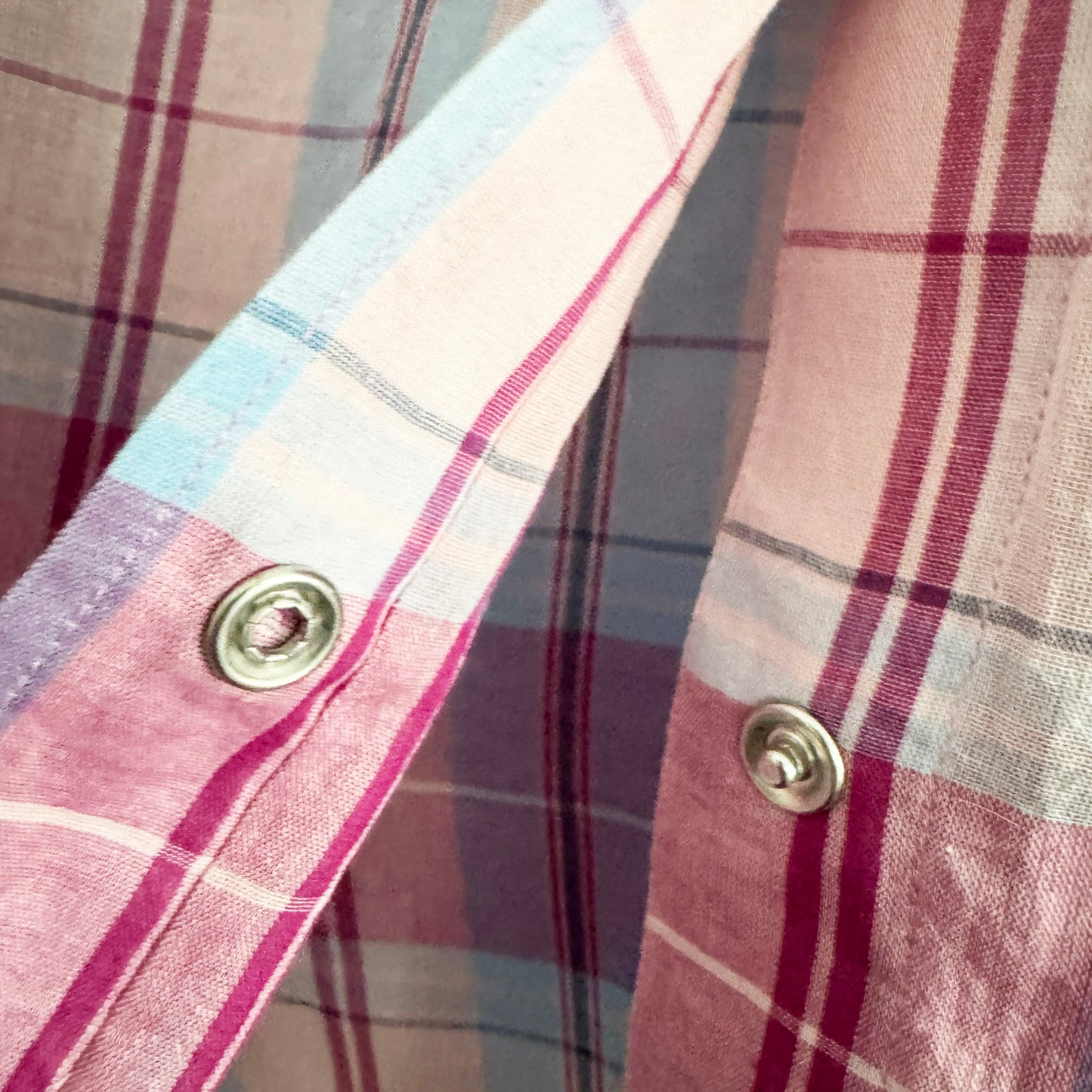 Isabel Marant Etoile "Bethany" Plaid Top in Pink/Blue, size 36 (fits Size Small)