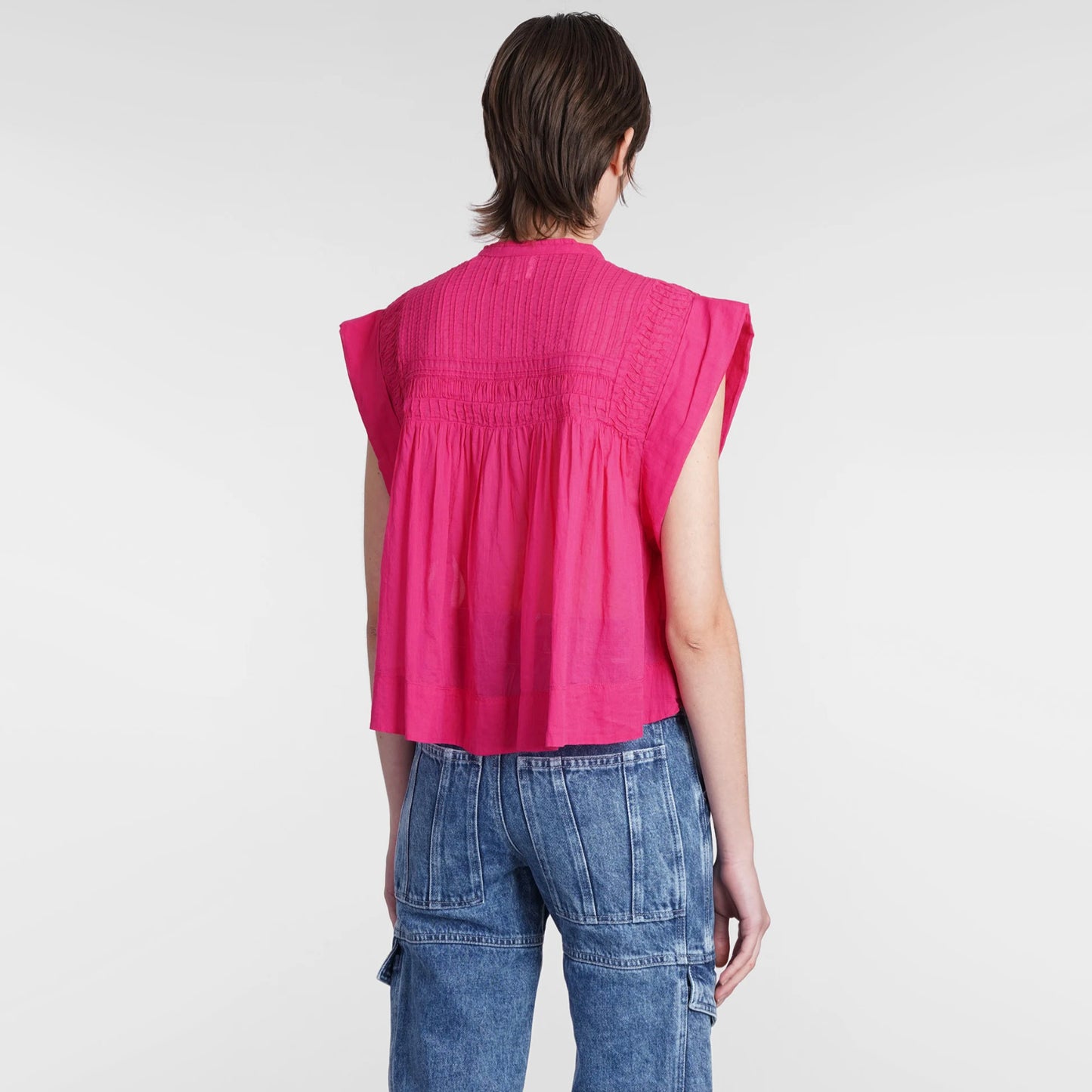 Isabel Marant Etoile "Leaza" Top in Fushia Pink, size 36 (fits like size small)