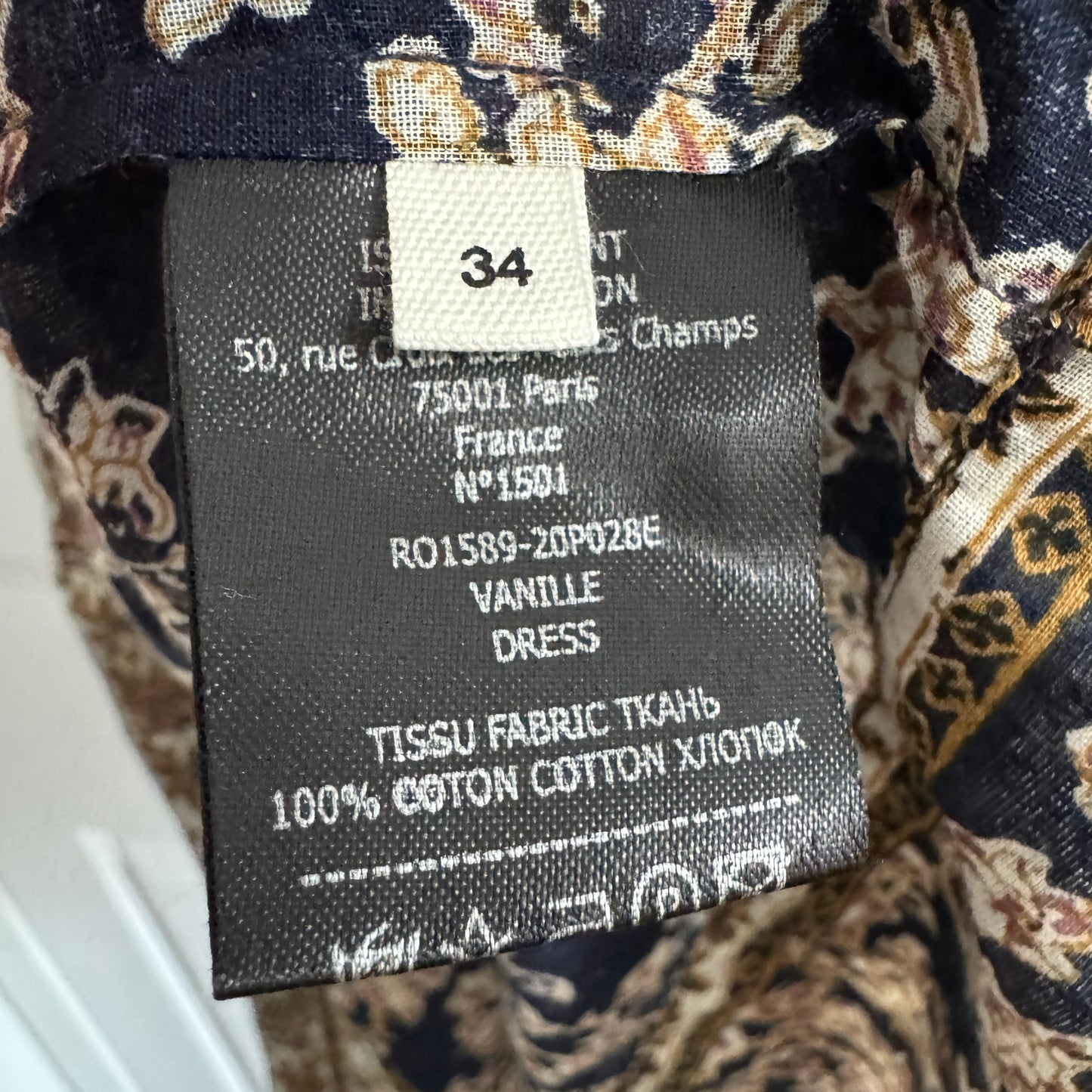 Isabel Marant Etoile Vanille Dress in Navy, Size 34 (fits XS/S)