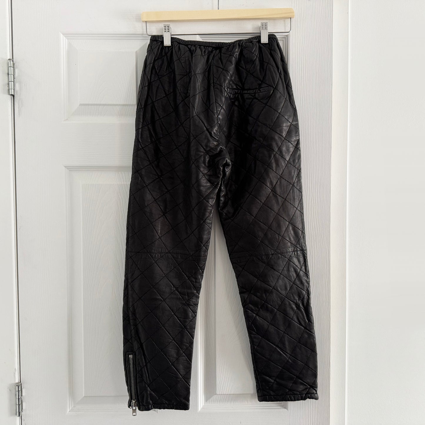 Isabel Marant "Broson" Quilted leather pants in Black, size 40 (fits like size small)