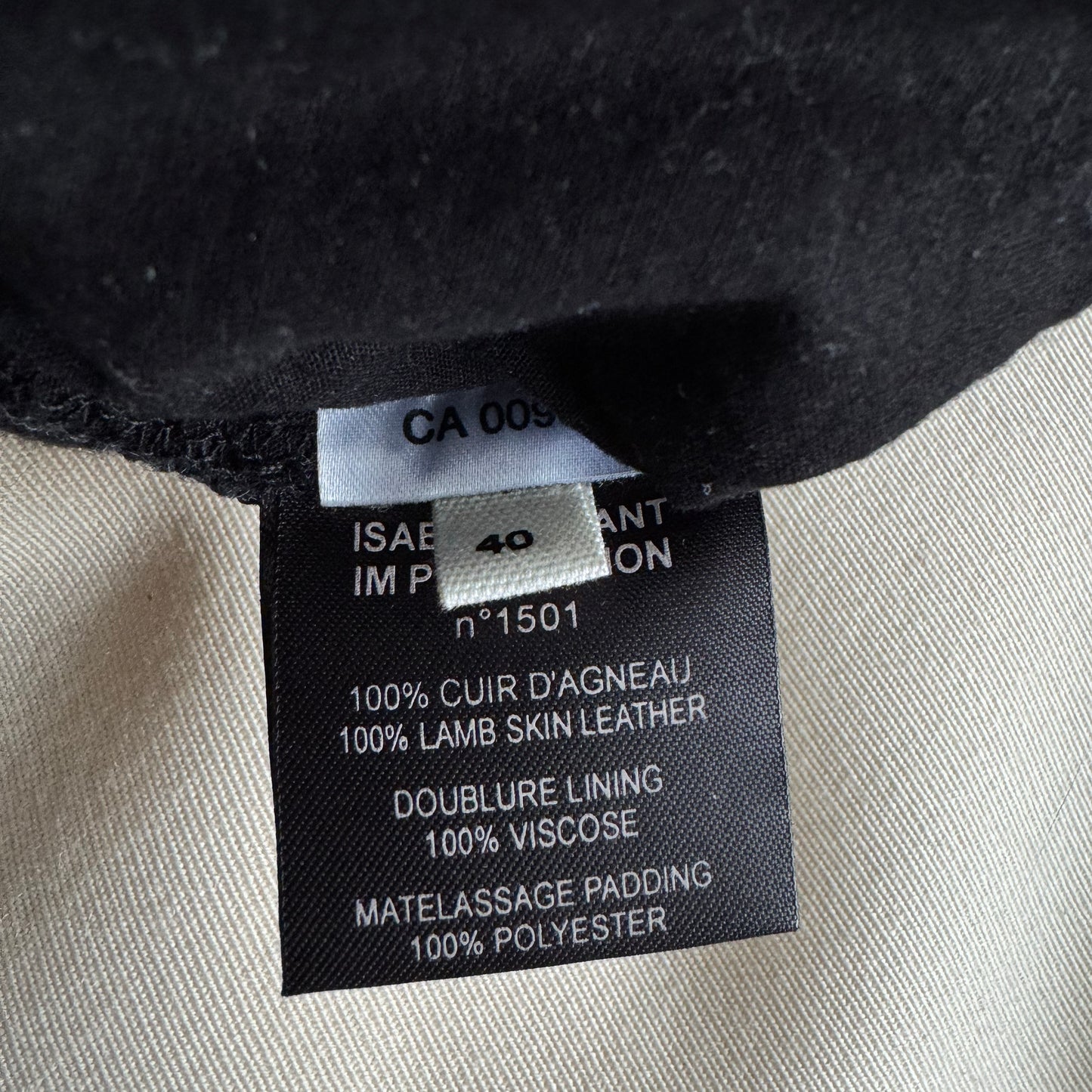 Isabel Marant "Broson" Quilted leather pants in Black, size 40 (fits like size small)