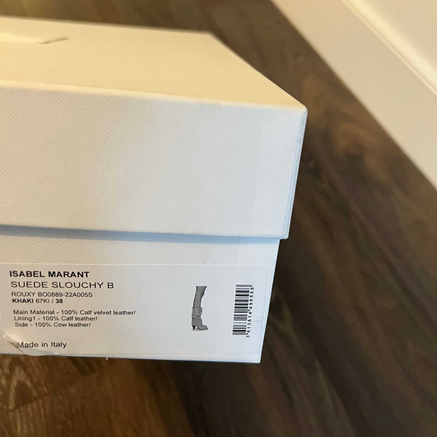 Isabel Marant "Rouxy" Suede Boots in Khaki, size 38 (fits size 7)