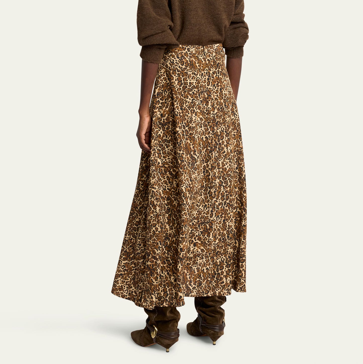 Isabel Marant "Sakura" Leopard Printed Silk Skirt, size 38 (fits size 4)