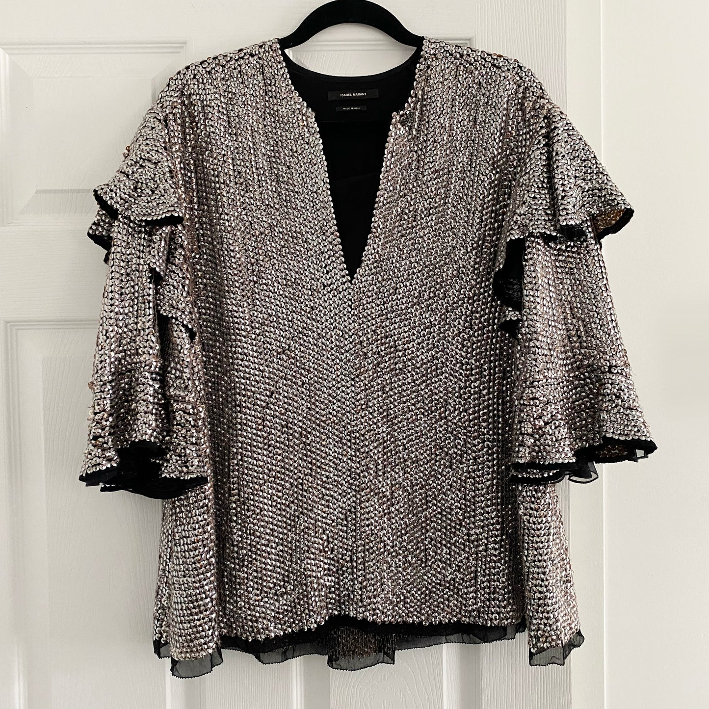 Isabel Marant "Basile" Sequin Top, size "0" (fits size small ish)