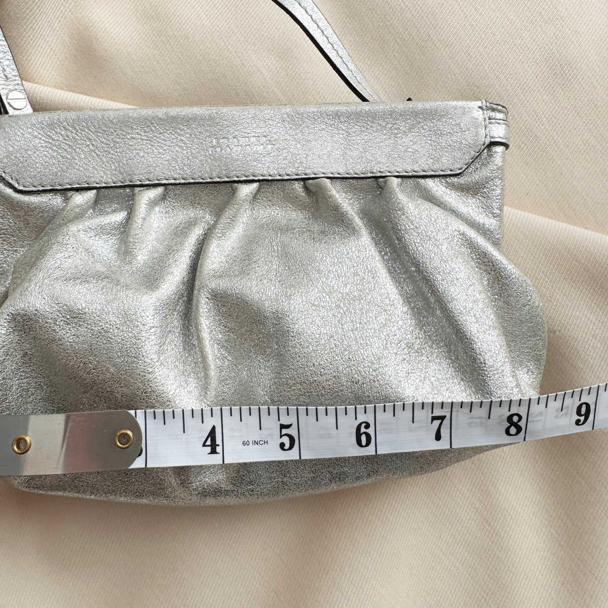 Isabel Marant "Luzes" Silver Metallic Leather Bag
