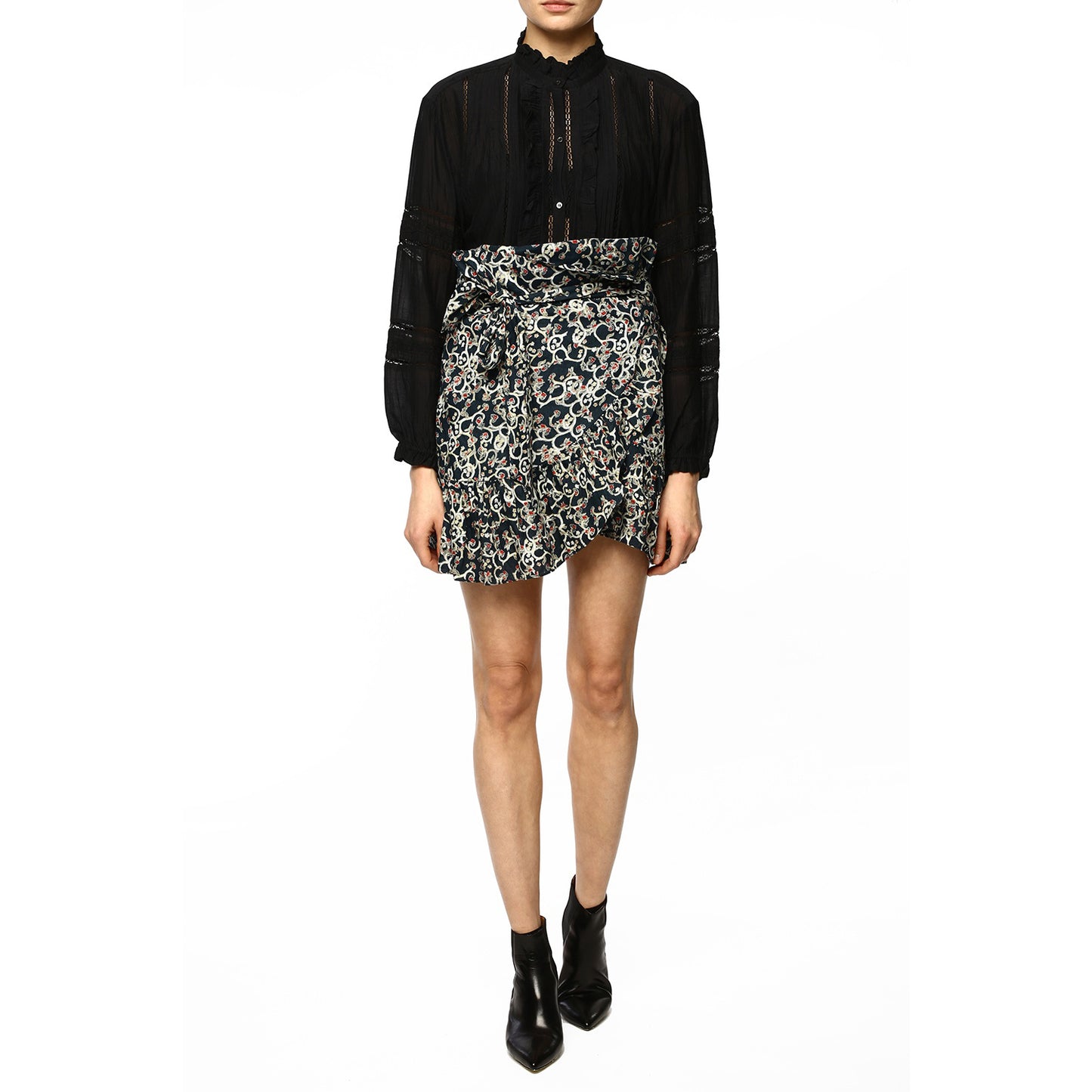 Jupe portefeuille imprimée Isabel Marant Etoile "Tempster", taille 38 (taille 4)