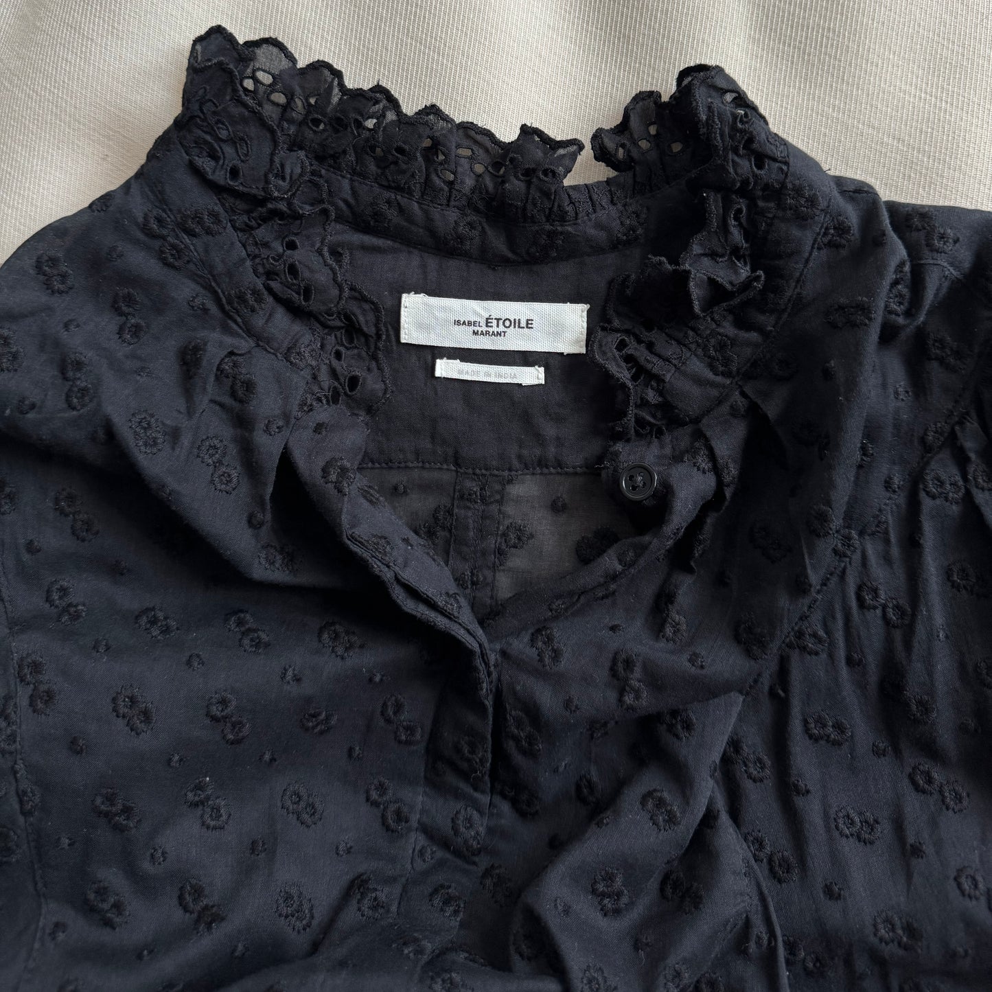 Isabel Marant Etoile "Terzali" Top in Black, size 38